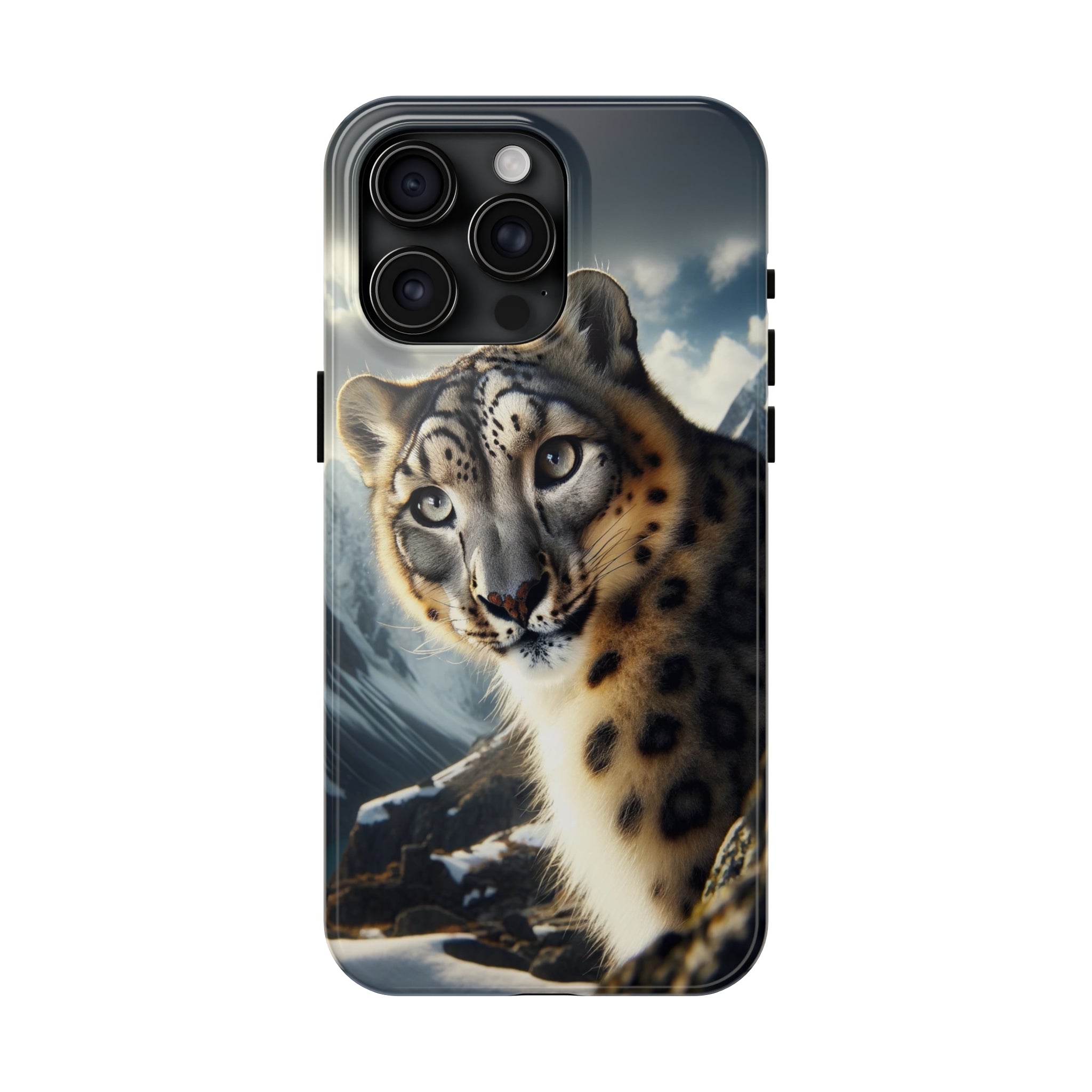 Curious Snow Leopard - Tough Phone Case