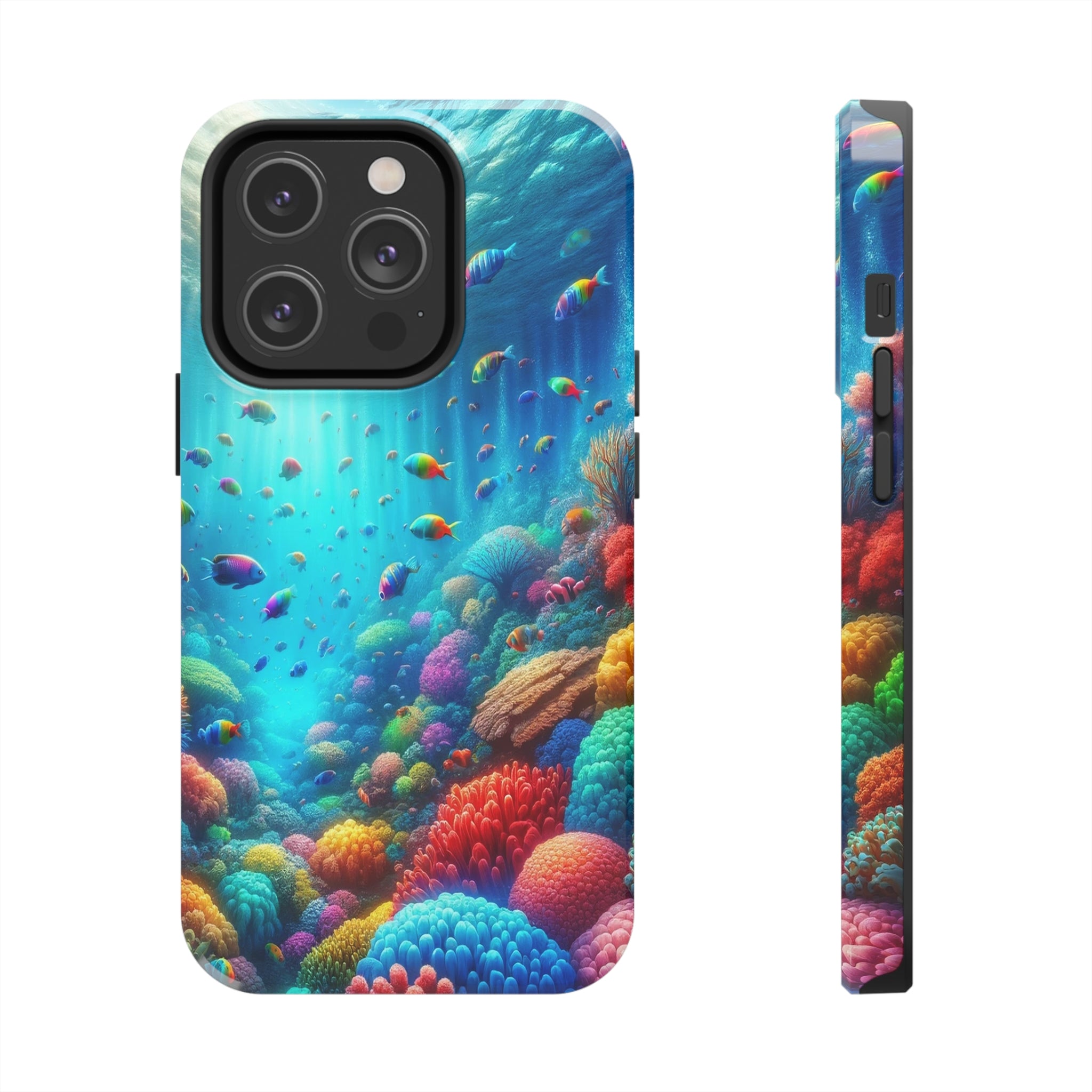 Coloured fish and coral reef - Tough Phone Case