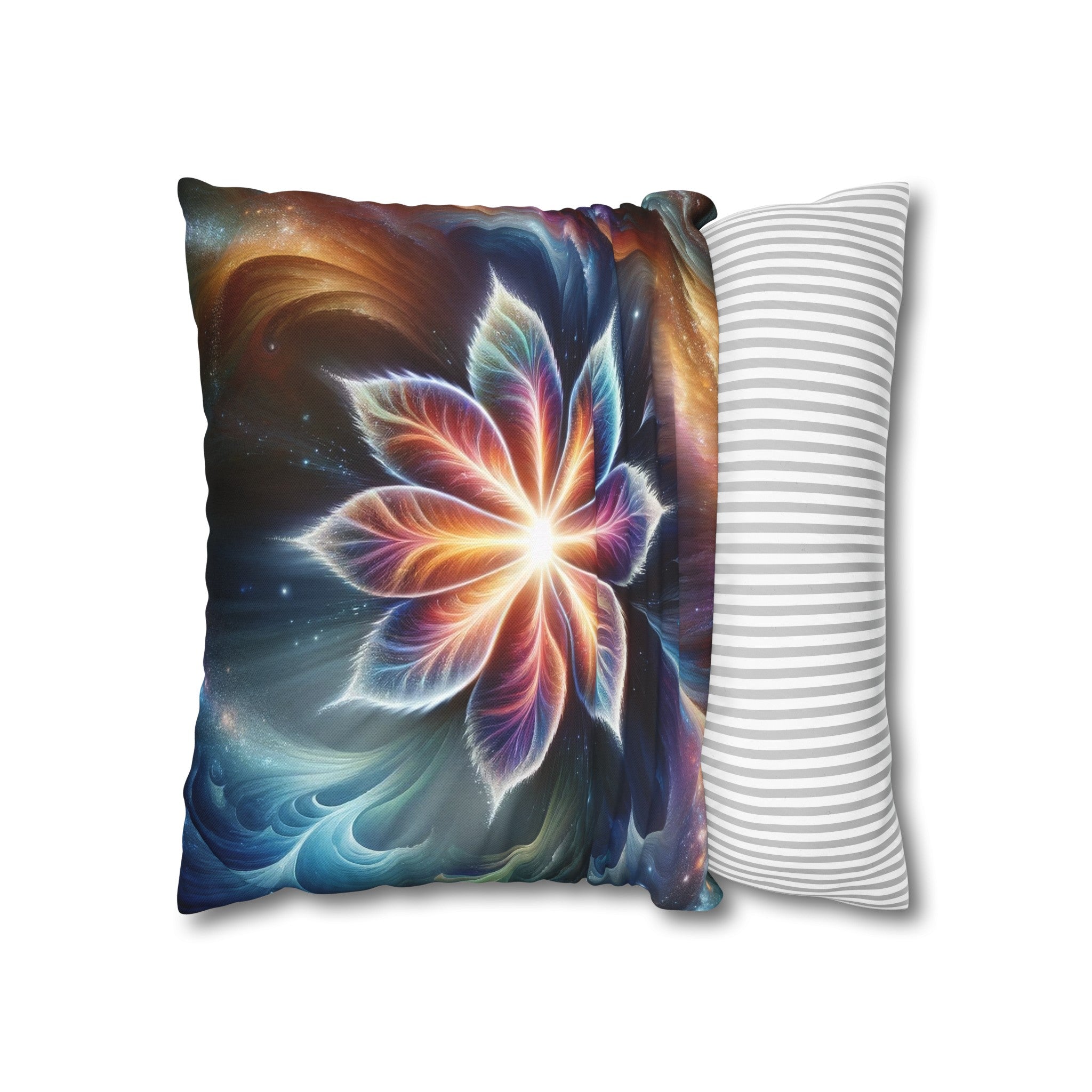 Galaxy-flower 2 - Spun Polyester Square Pillowcase