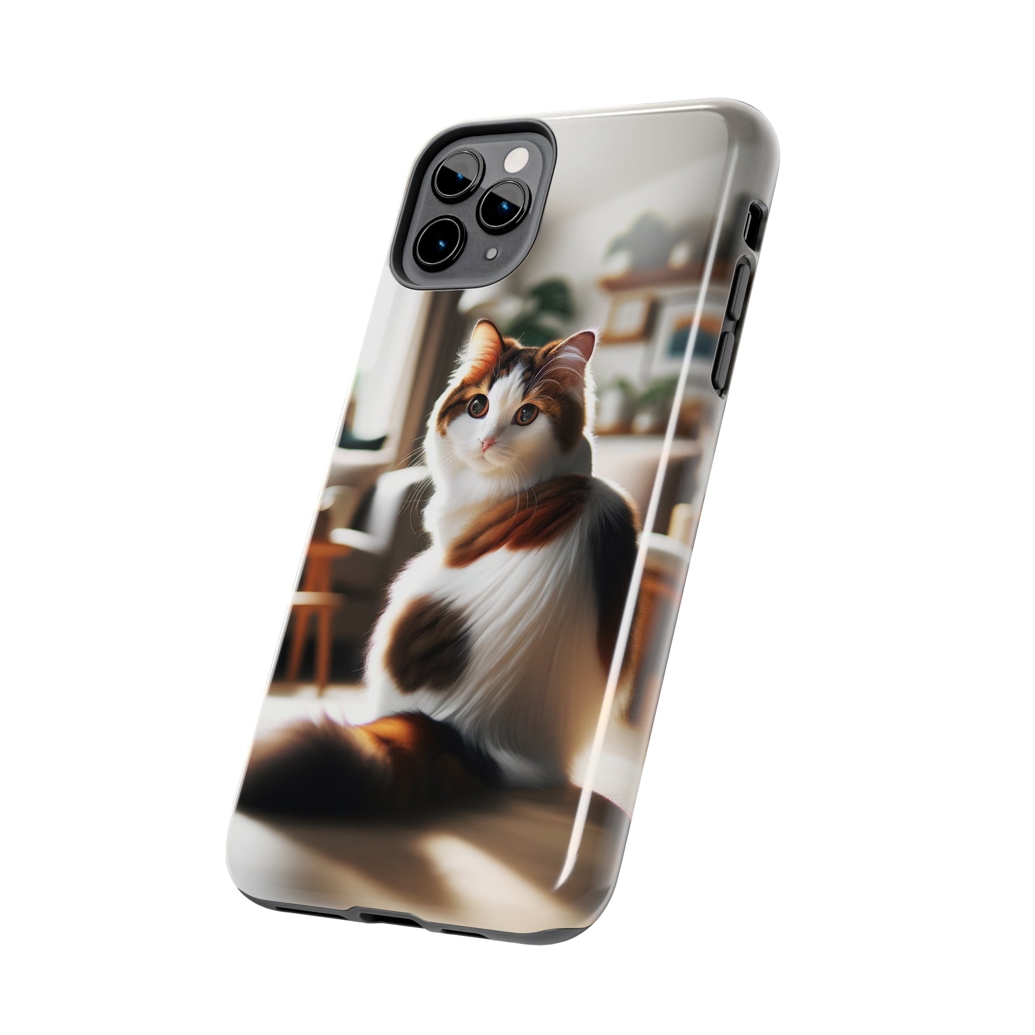 White-brown cat - Tough Phone Case