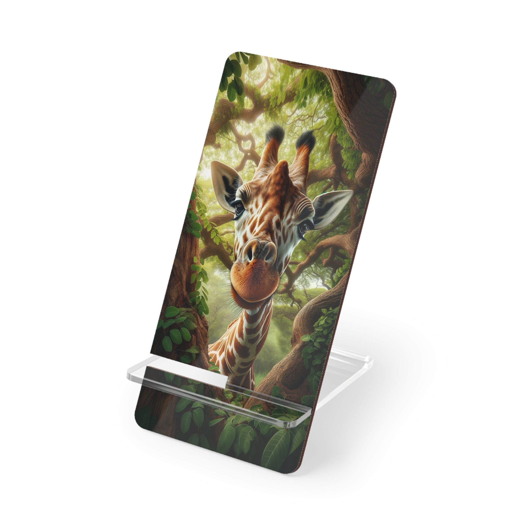 Giraffe eating leaves - Smartphone Stand