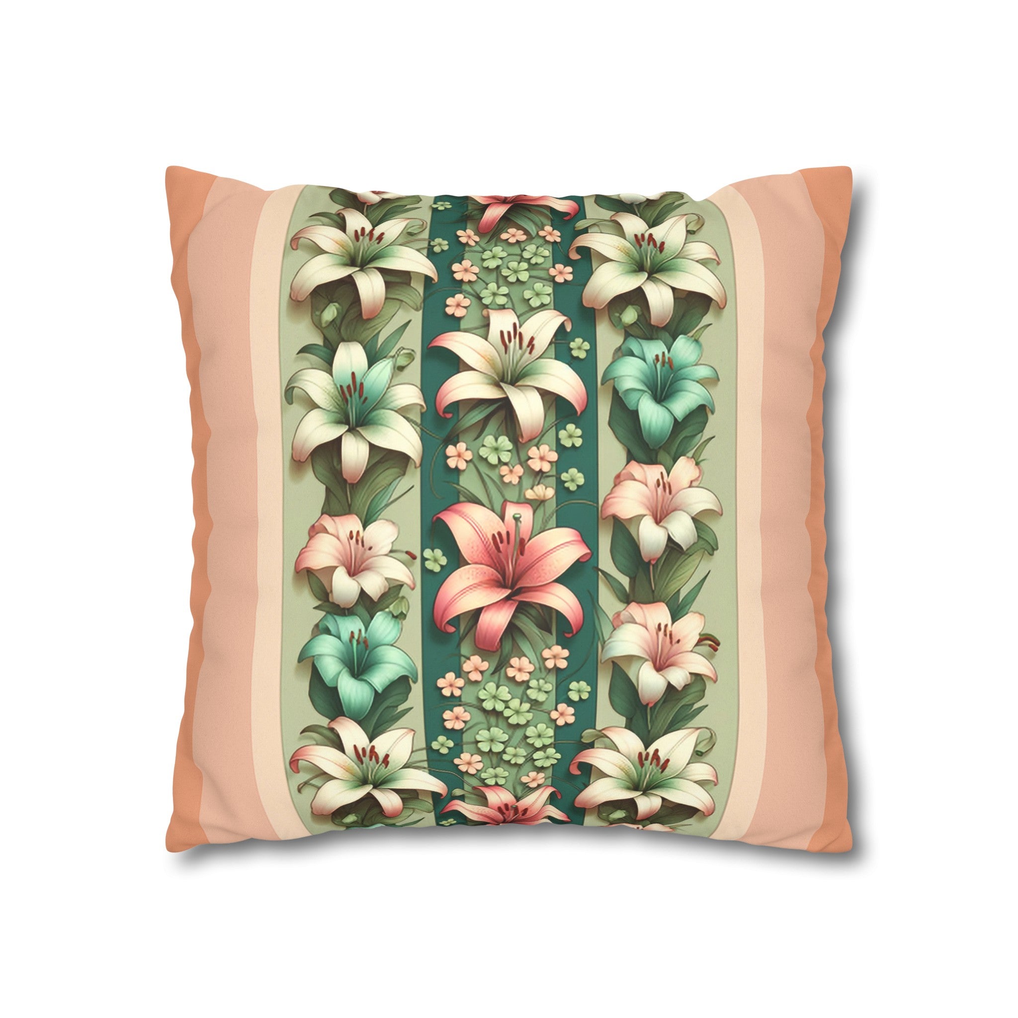 Lilies (3) - Suede Square Pillowcase