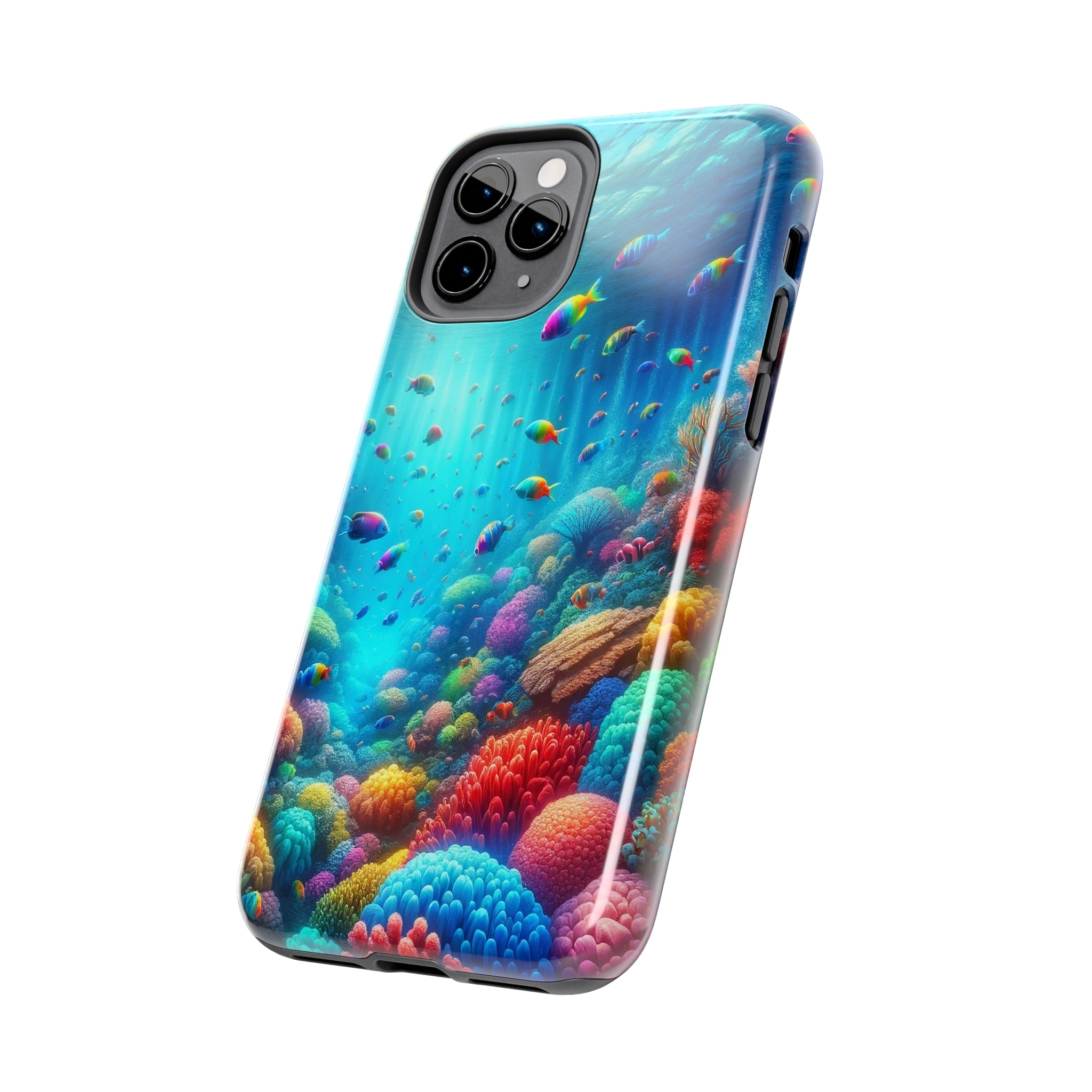 Coloured fish and coral reef - Tough Phone Case