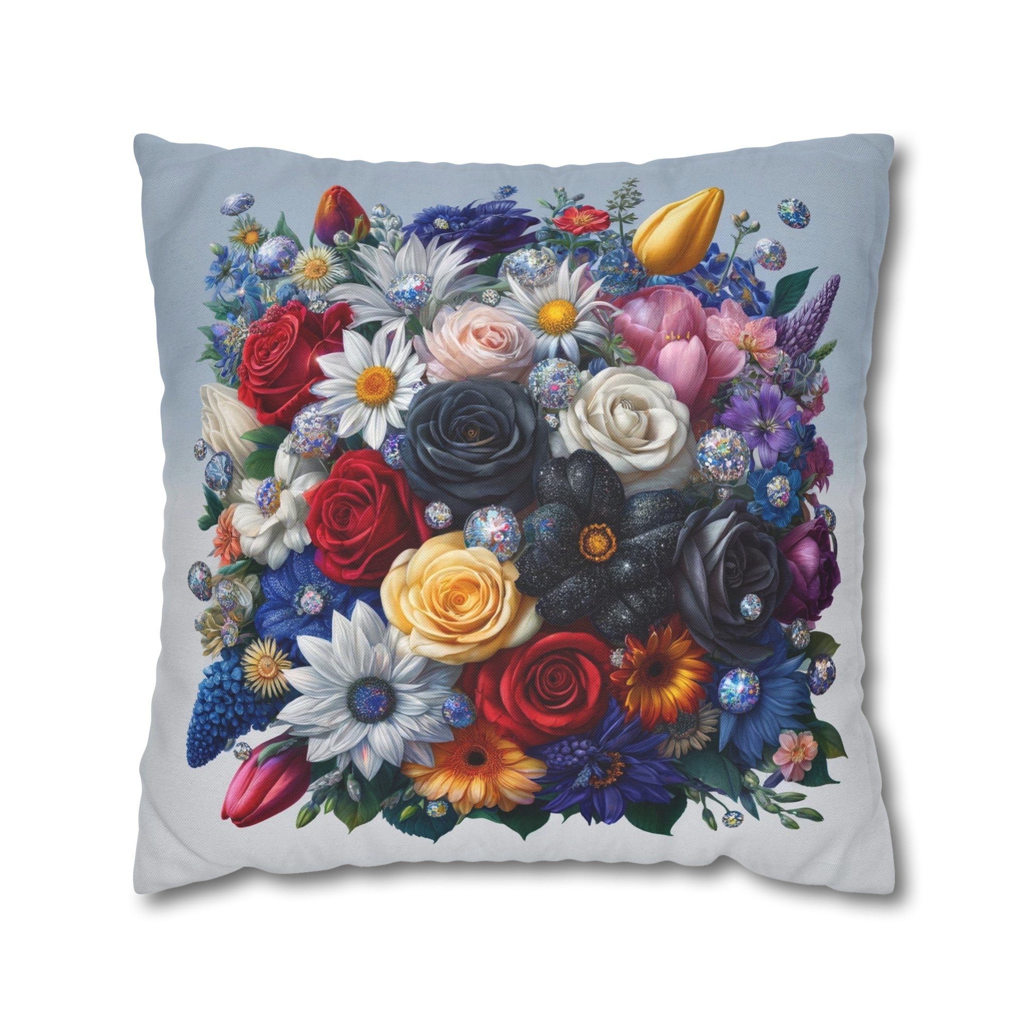 Colourful Bouquet (6) - Polyester Square Pillowcase