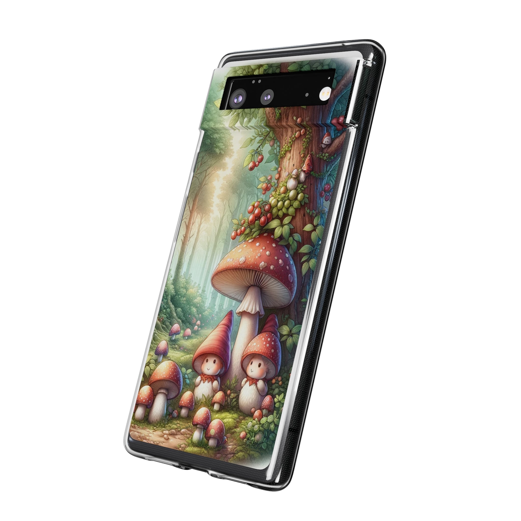 Gnomes and mushrooms - Soft Phone Case