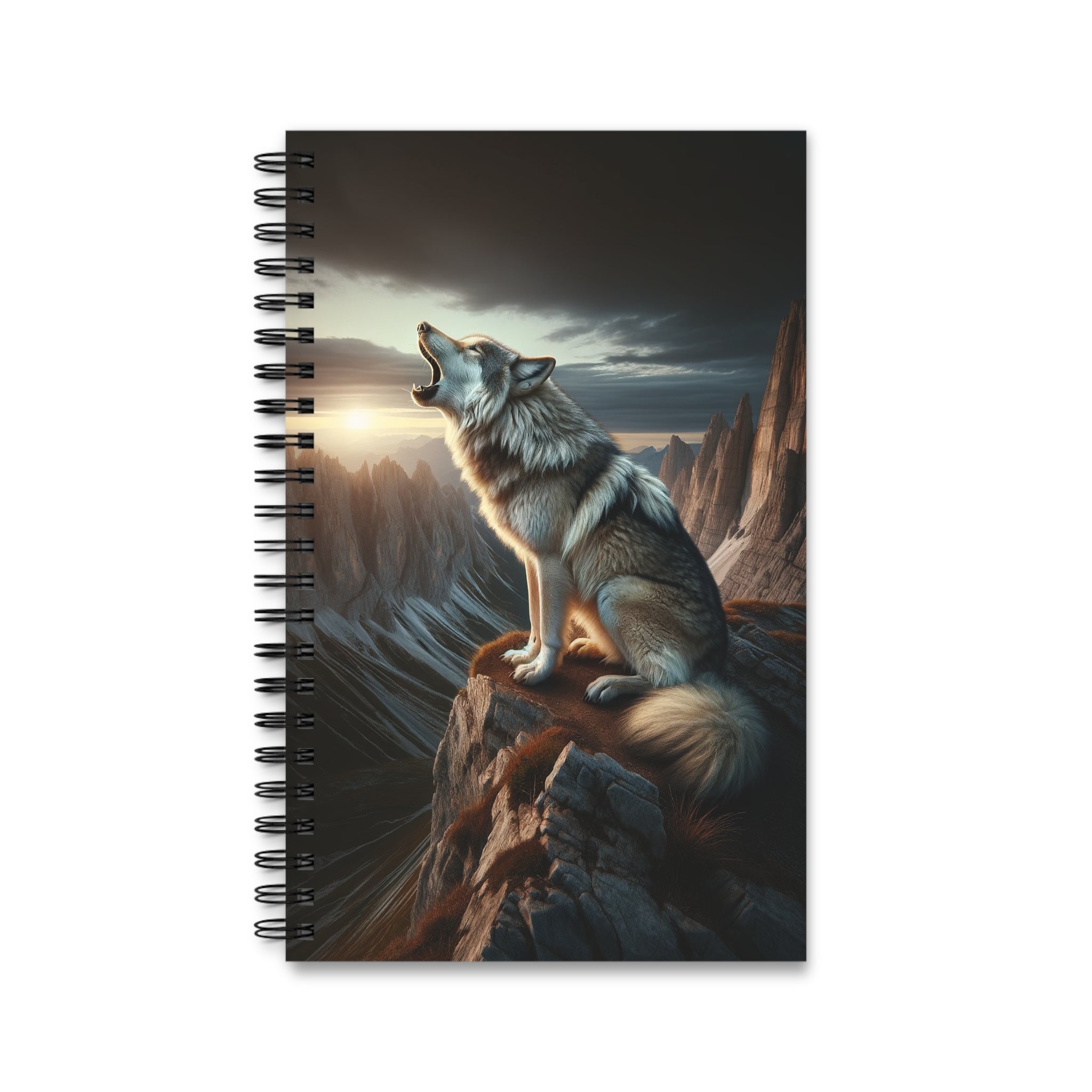 Wolf howling on a mountain - Spiral Journal (EU)