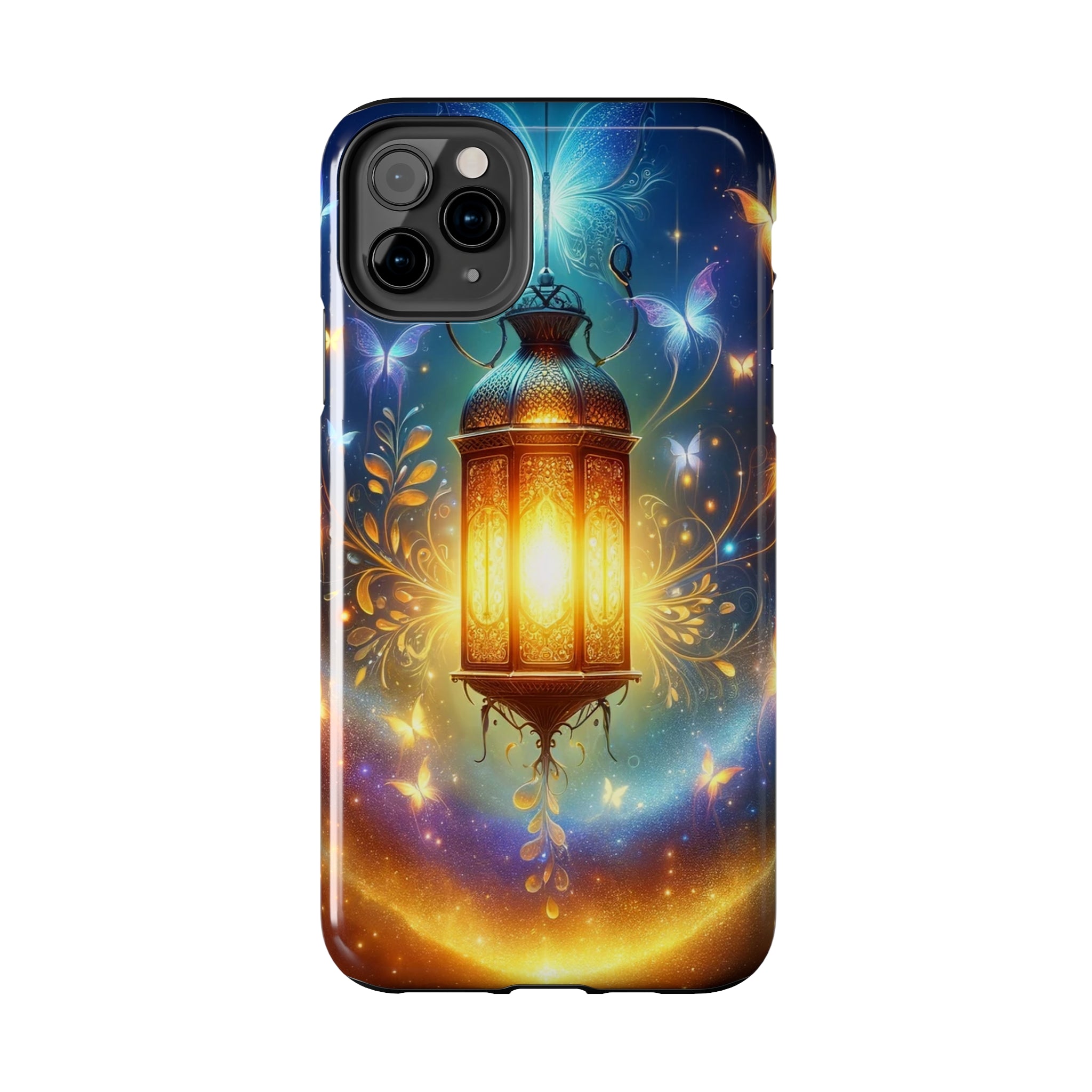 Butterflies around a lamp - Tough Phone Case