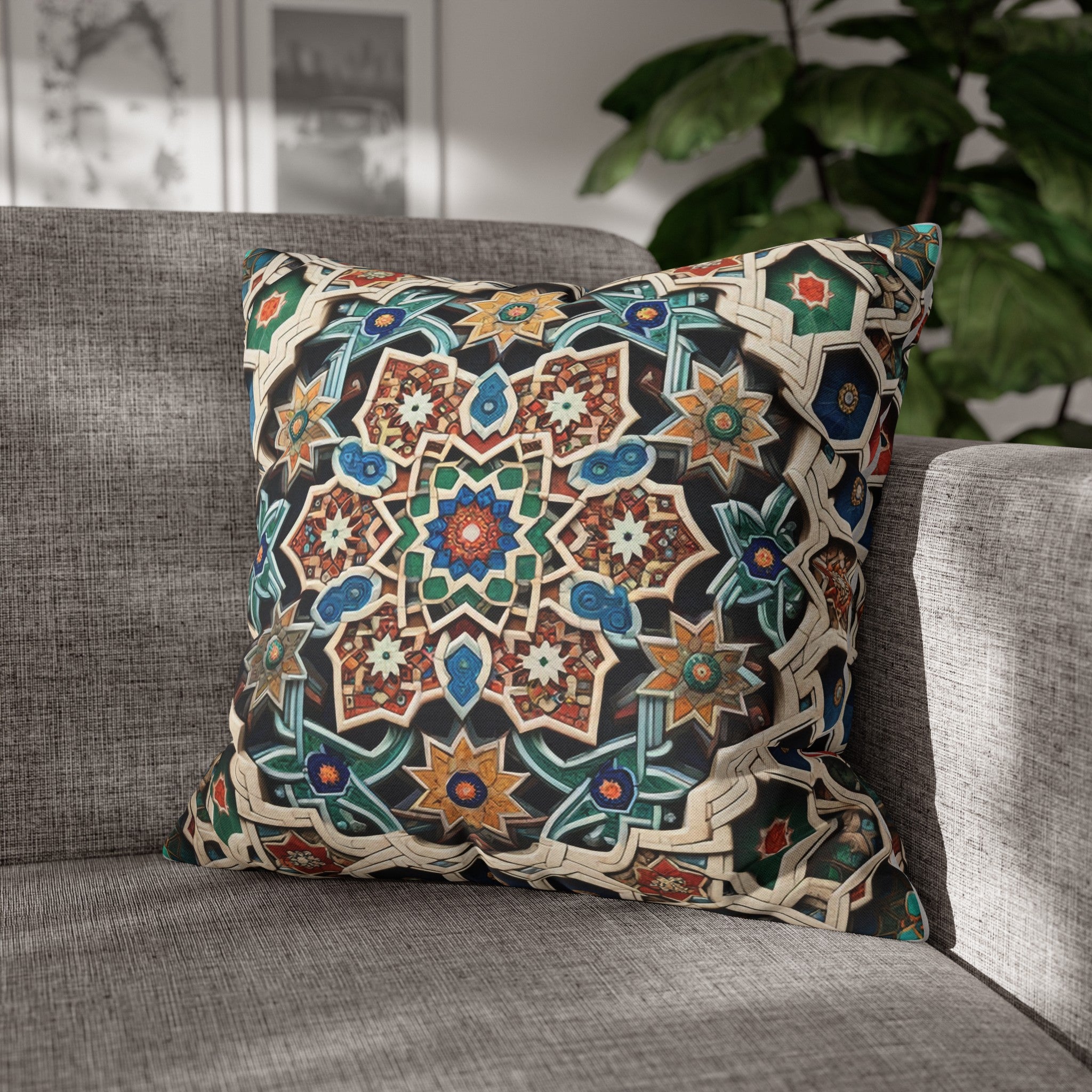 Persian Art 1 - Polyester Square Pillowcase