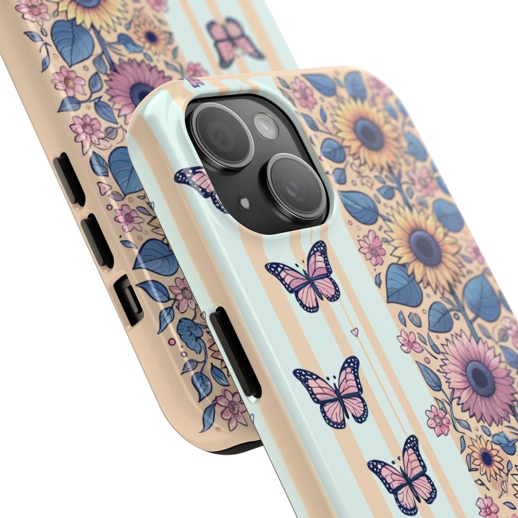 Butterflies and Sunflowers - Tough Phone Case