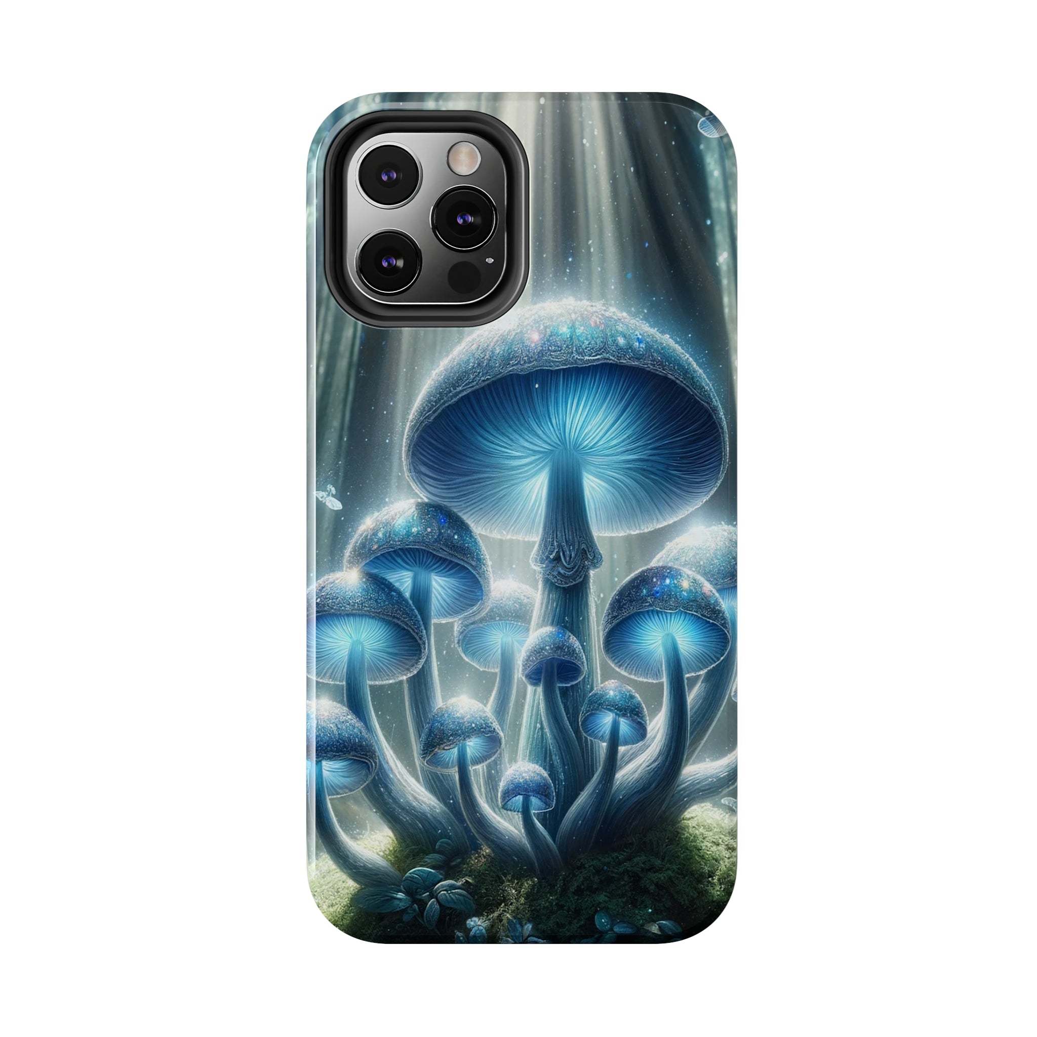 Light blue mushrooms - Tough Phone Case