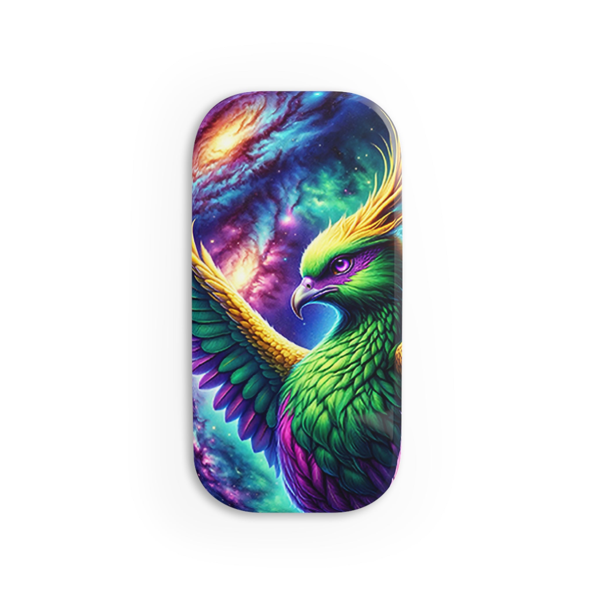 Green-purple Phoenix - Phone Click-On Grip