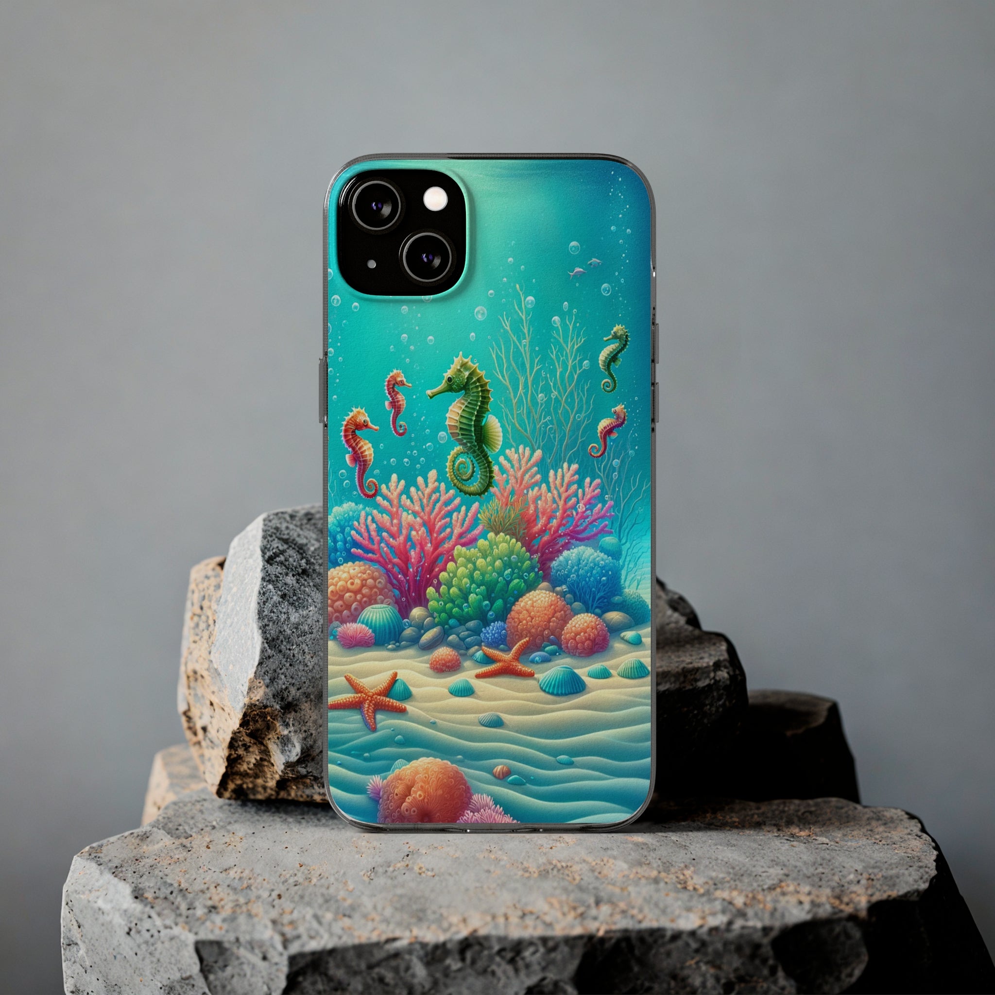 Seahorses - Soft Phone Case