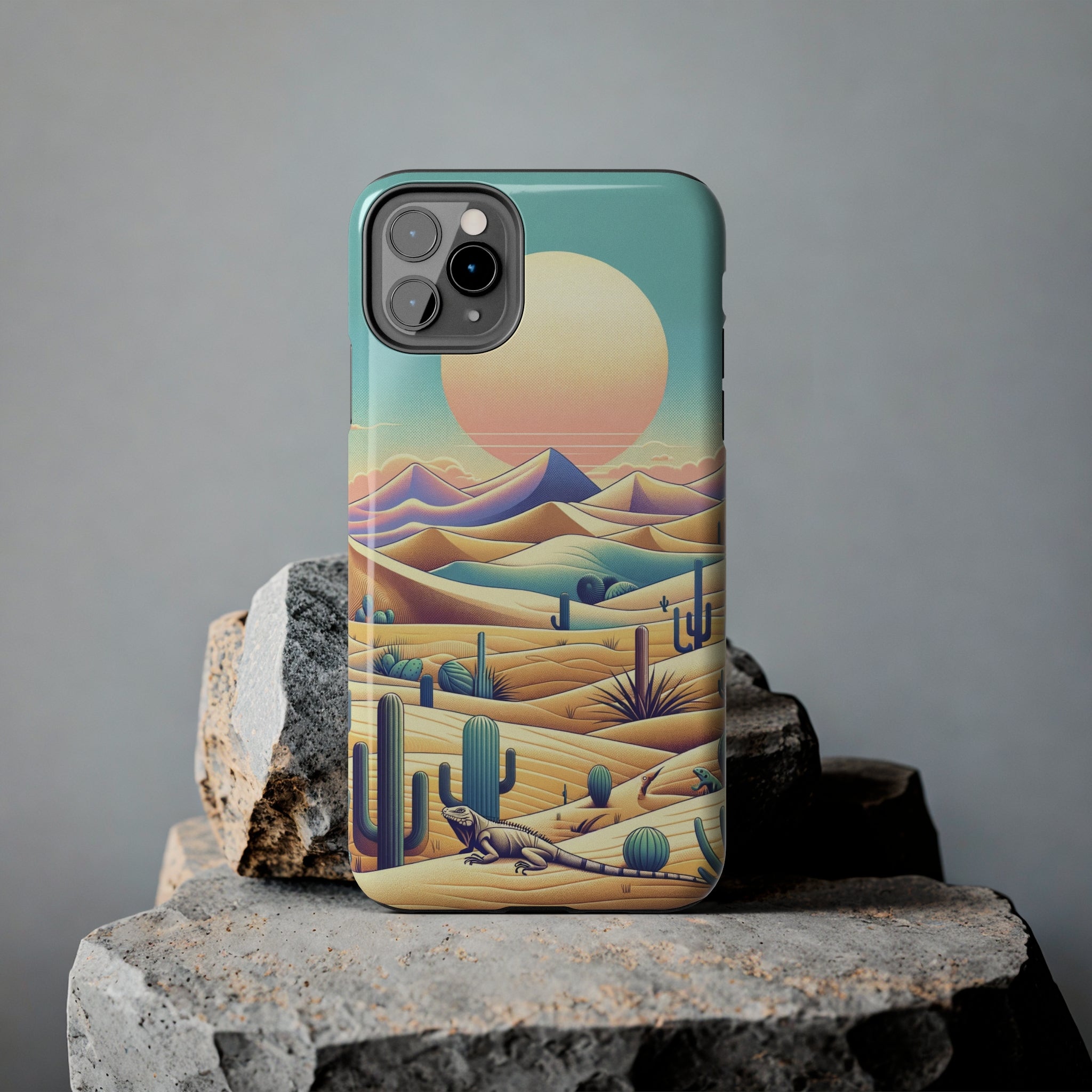 Iguana in the desert 2 - Tough Phone Case