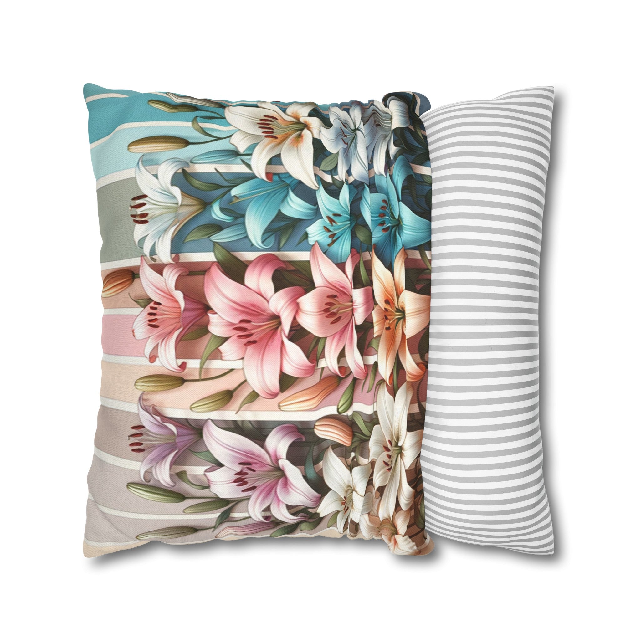 Lilies 4 - Polyester Square Pillowcase