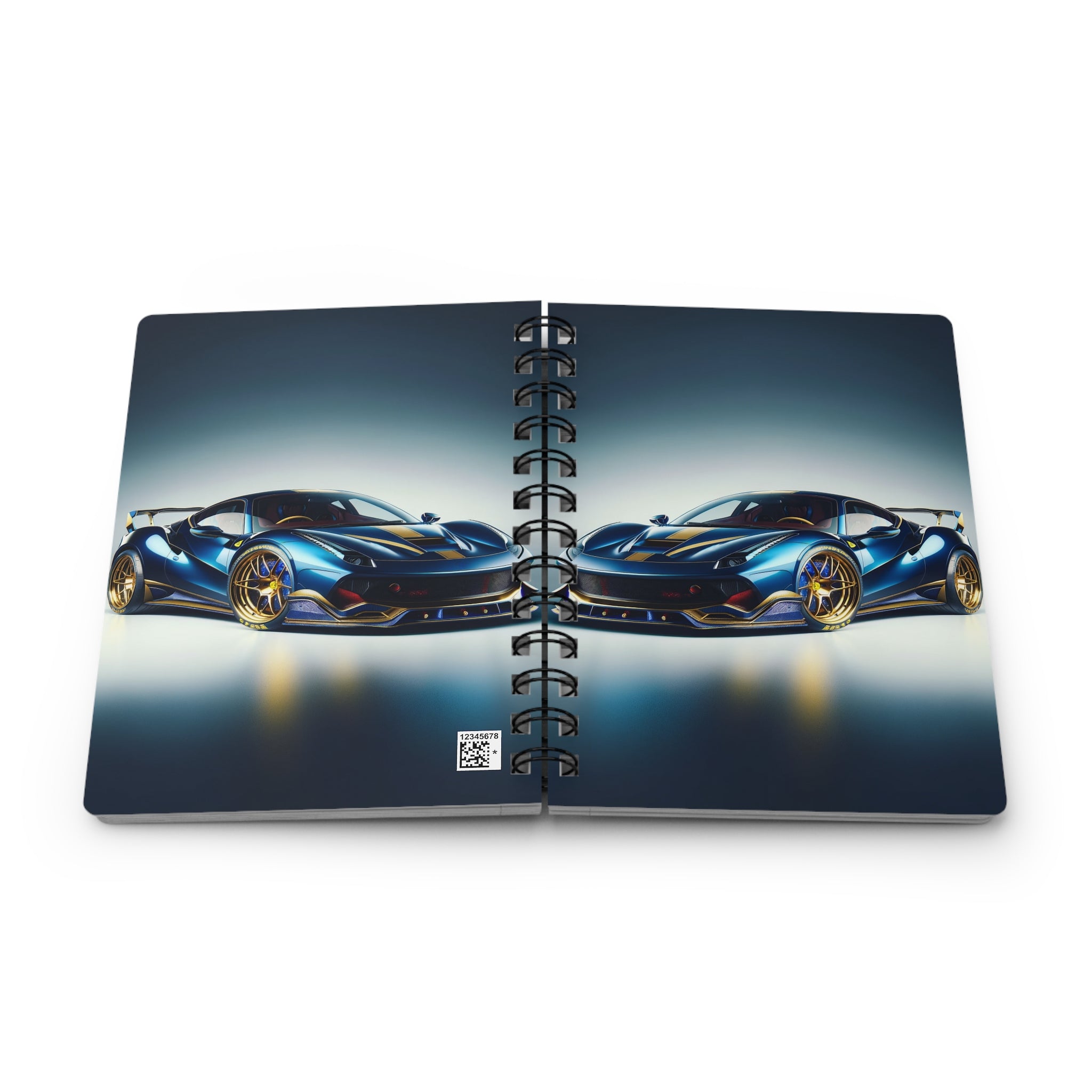 Blue car - Spiral Notebook