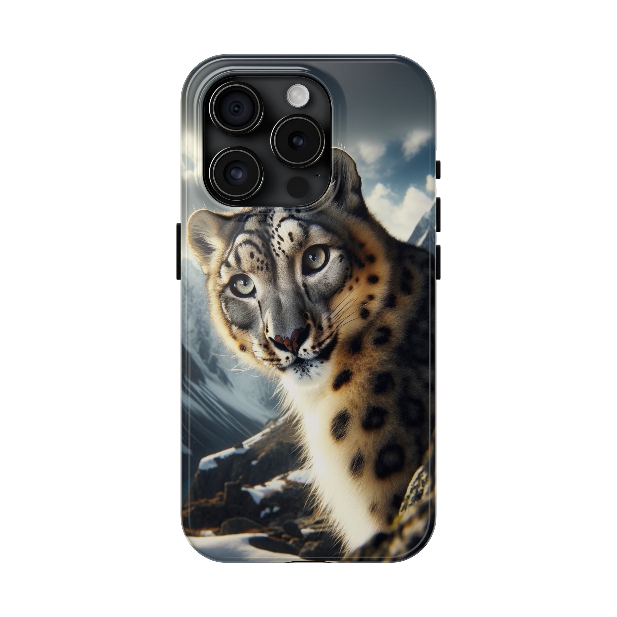 Curious Snow Leopard - Tough Phone Case