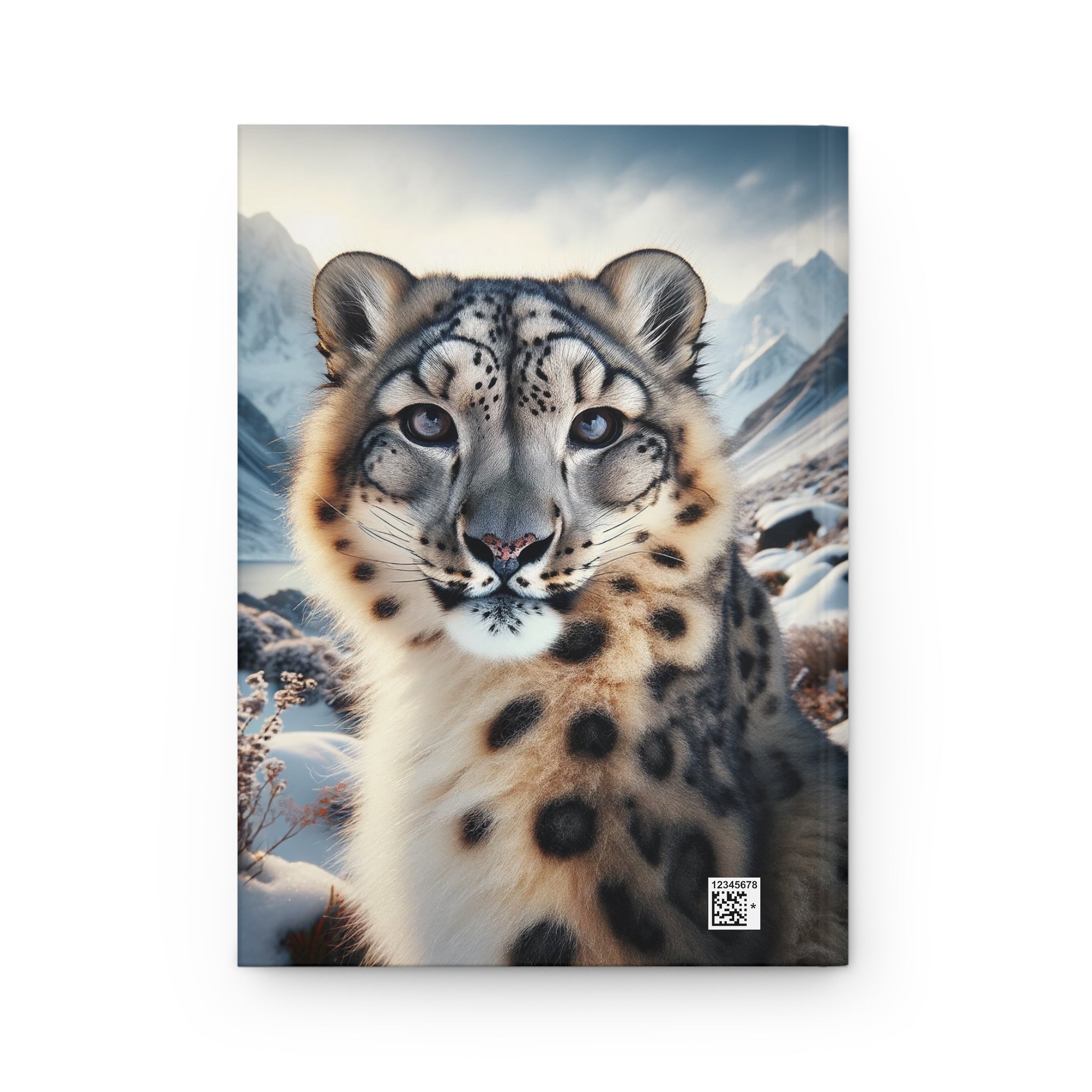 A curious snow leopard - Hardcover Notebook