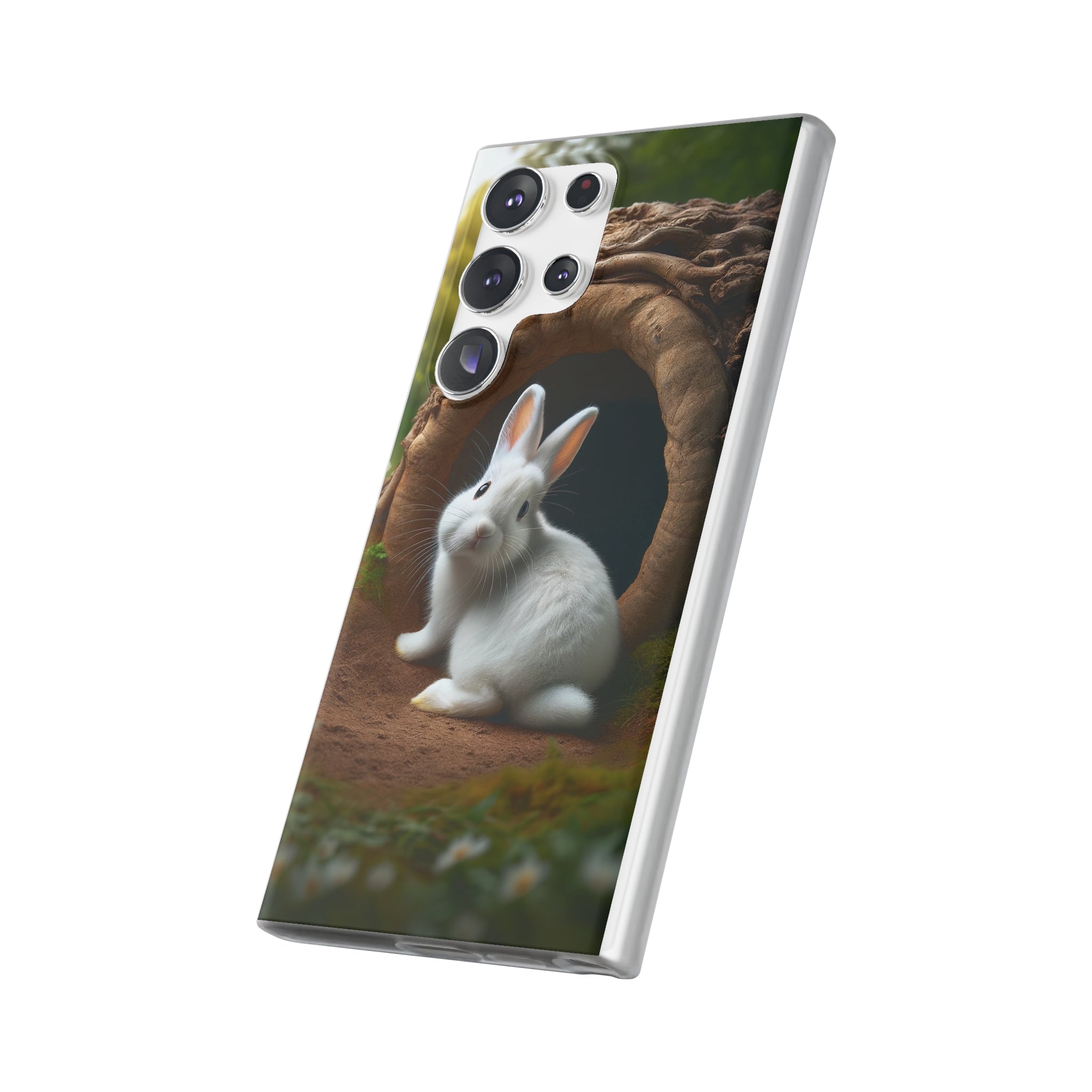 Curious, white rabbit - Flexi Case (Samsung only)