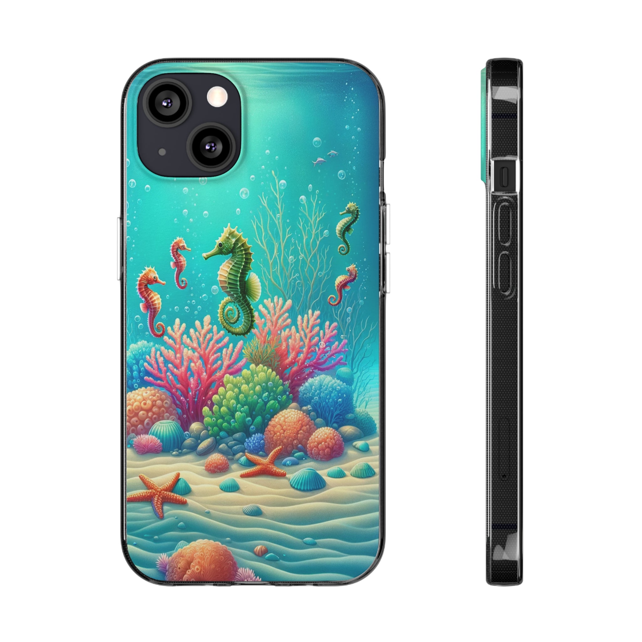 Seahorses - Soft Phone Case