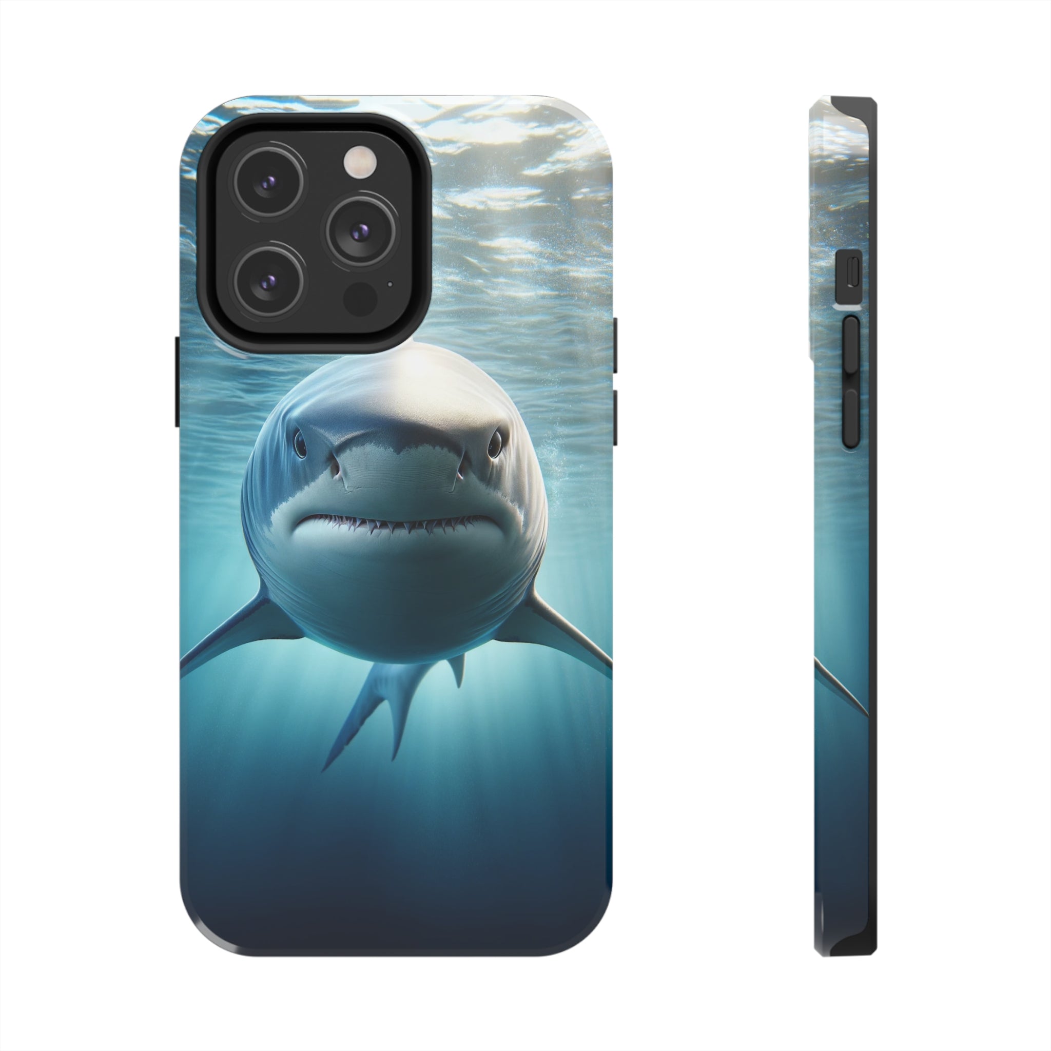 Curious shark - Tough Phone Case