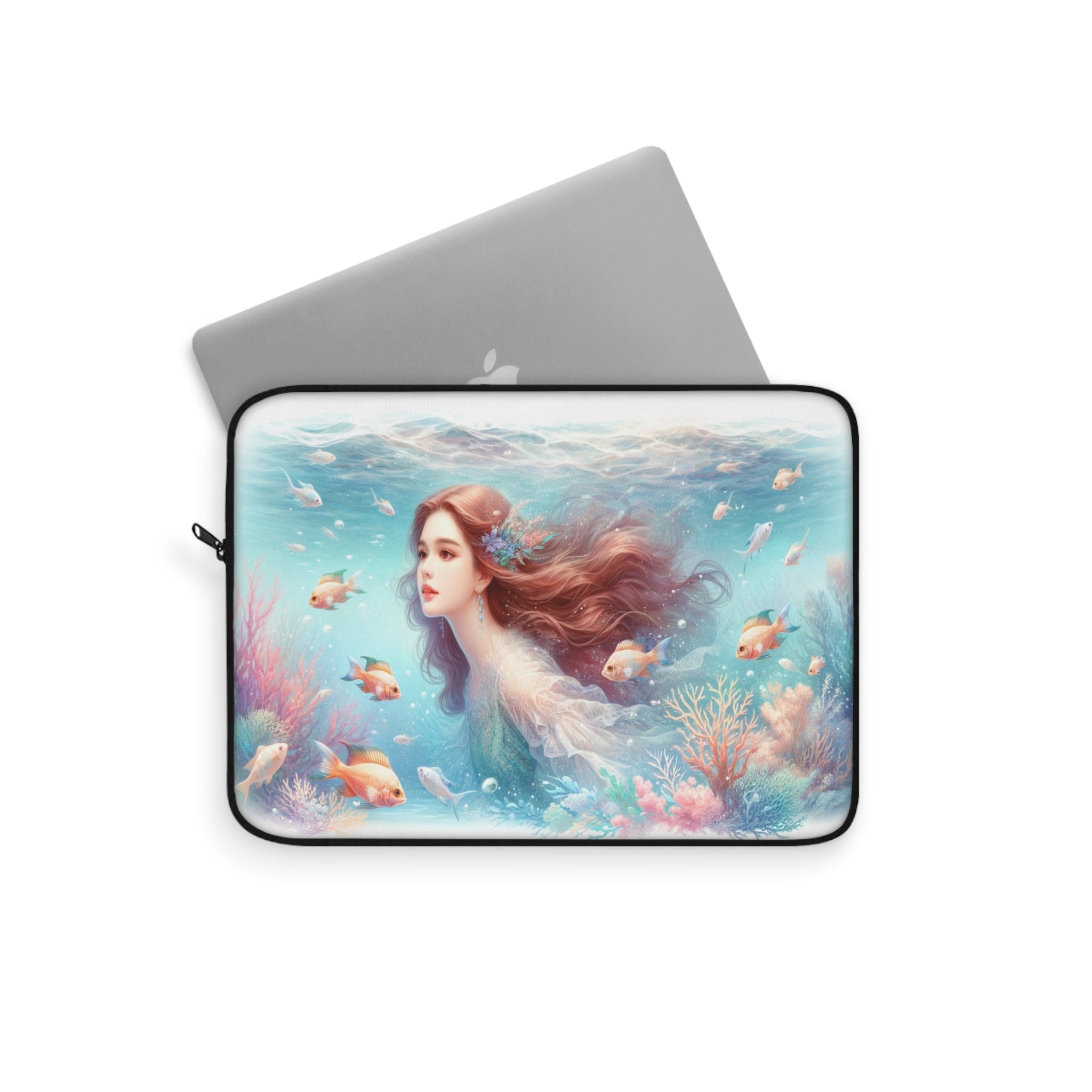 Mermaid with brown hair - Laptop Sleeve