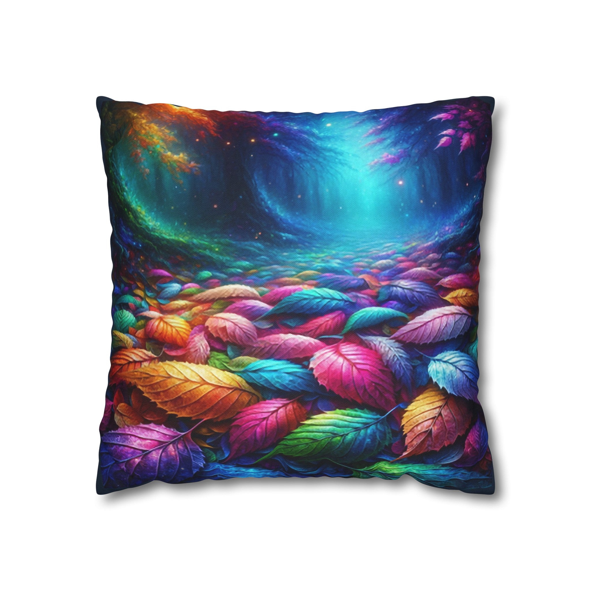 Magical Leaves 1 -  Polyester Square Pillowcase