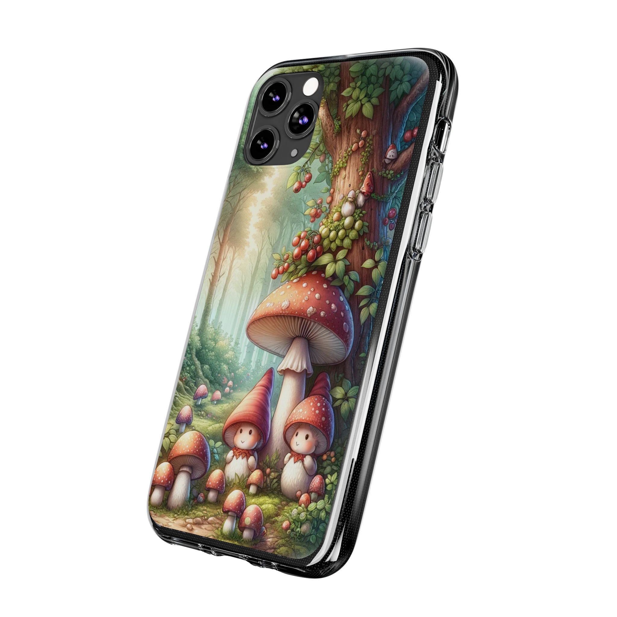 Gnomes and mushrooms - Soft Phone Case