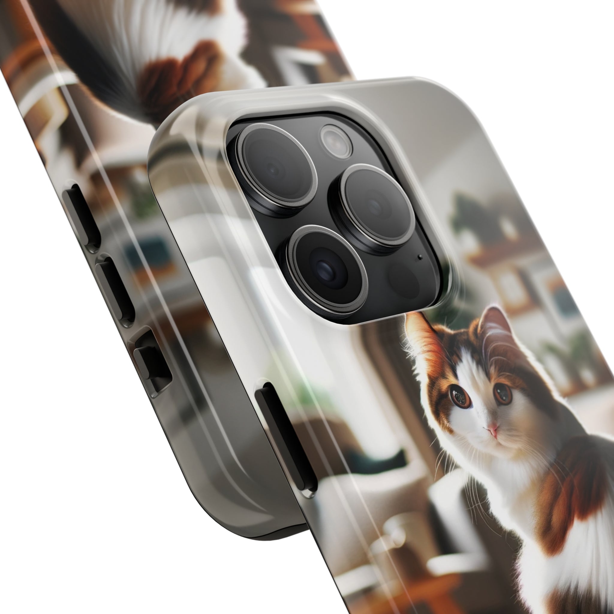 White-brown cat - Tough Phone Case