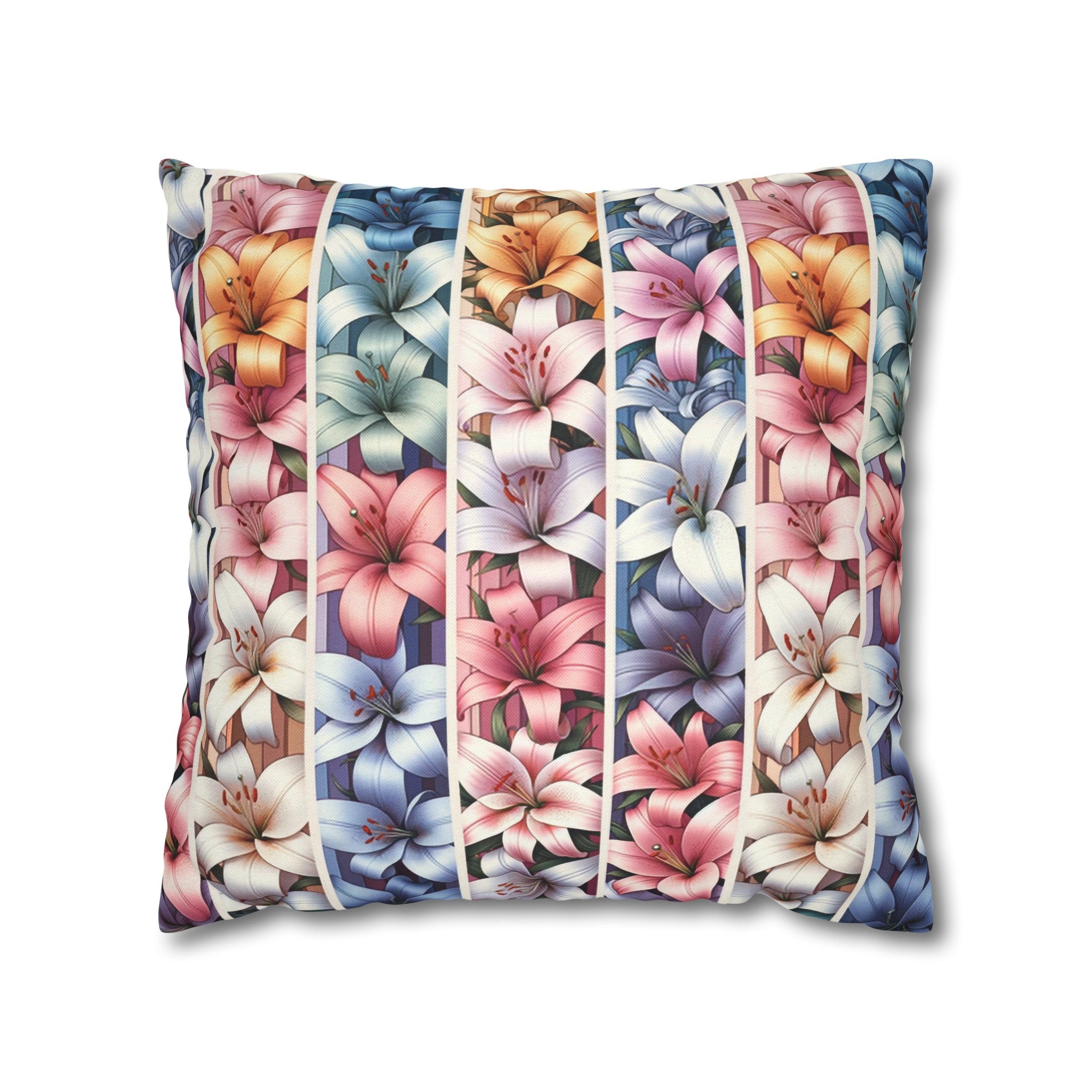 Lilies 5 - Polyester Square Pillowcase