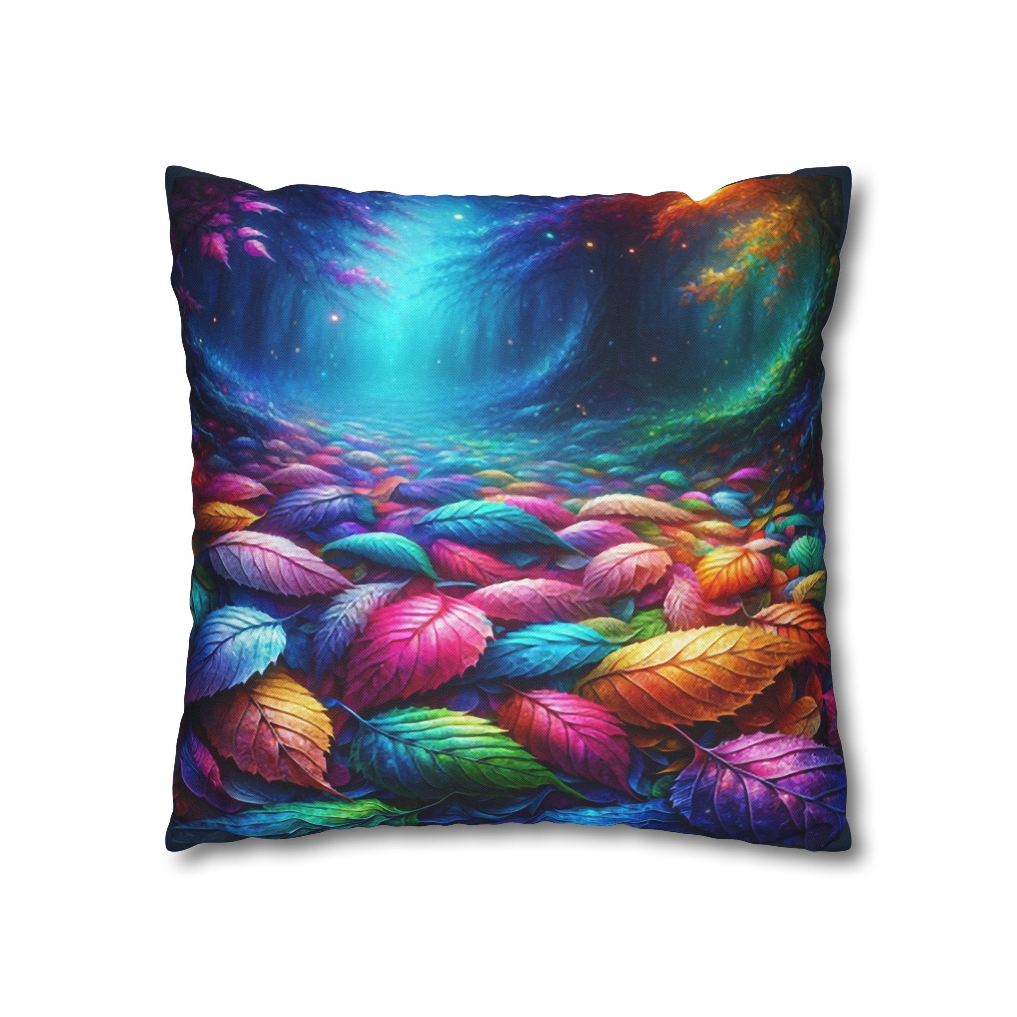 Magical Leaves 1 -  Polyester Square Pillowcase