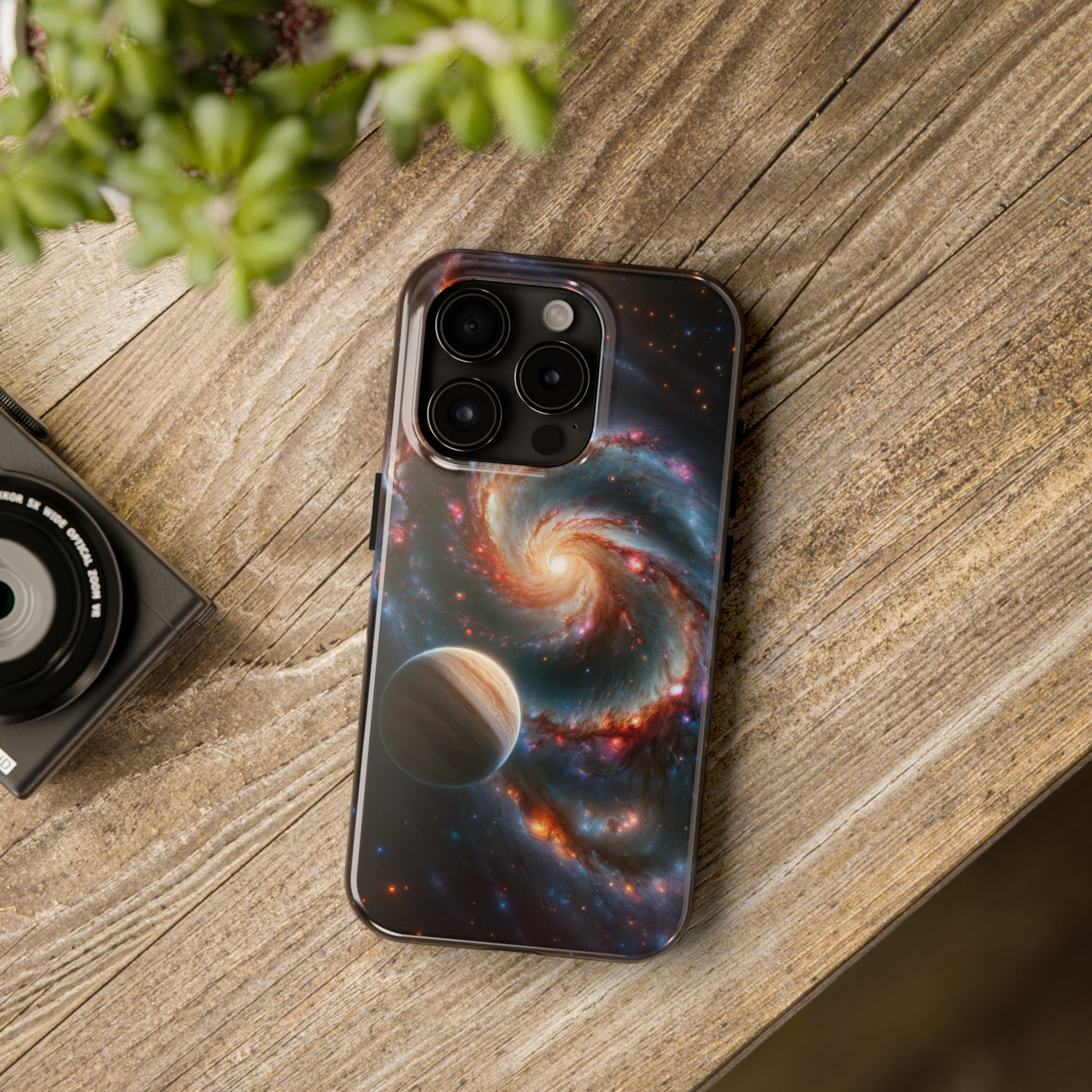 Yellow planet and wormhole - Tough Phone Case