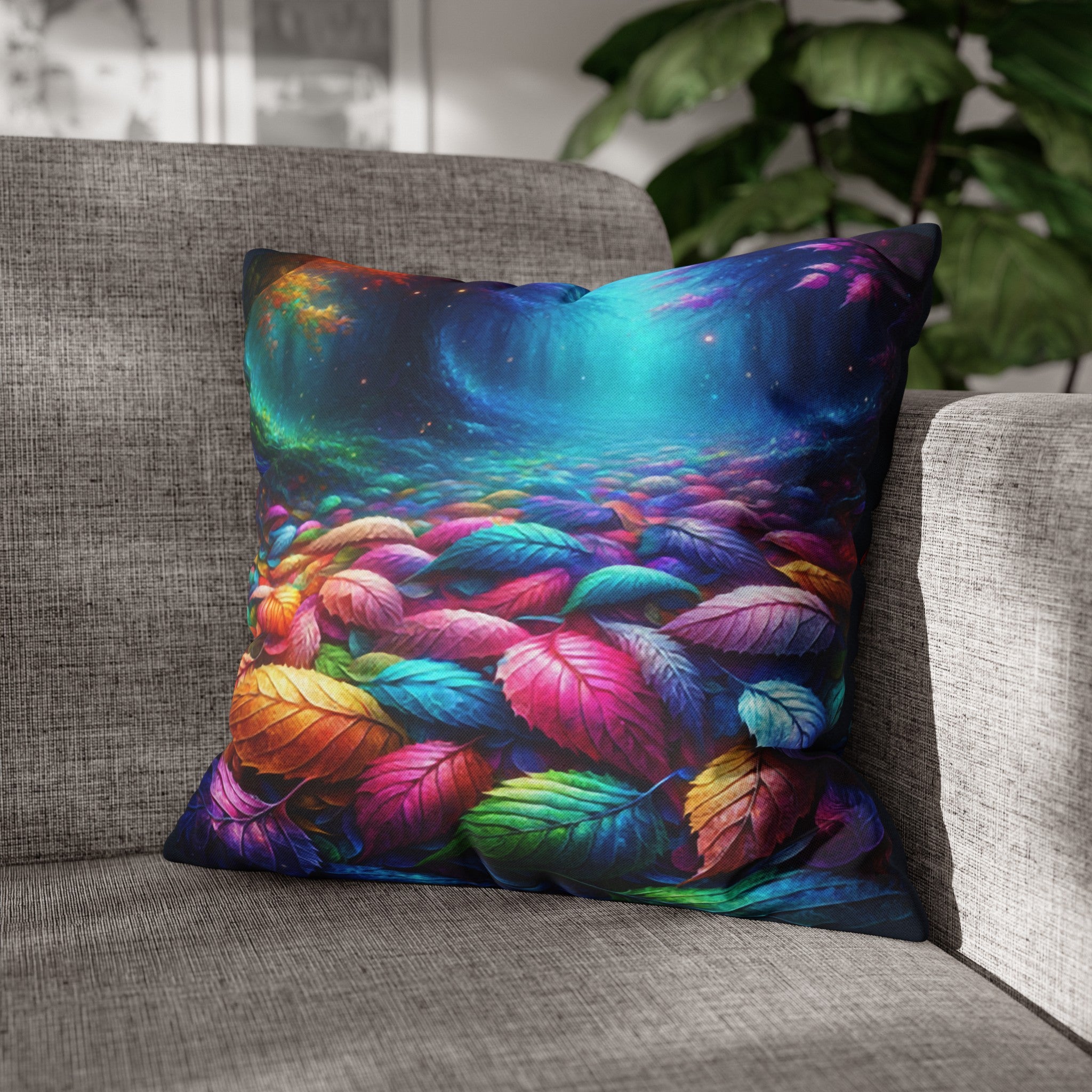 Magical Leaves 1 -  Polyester Square Pillowcase