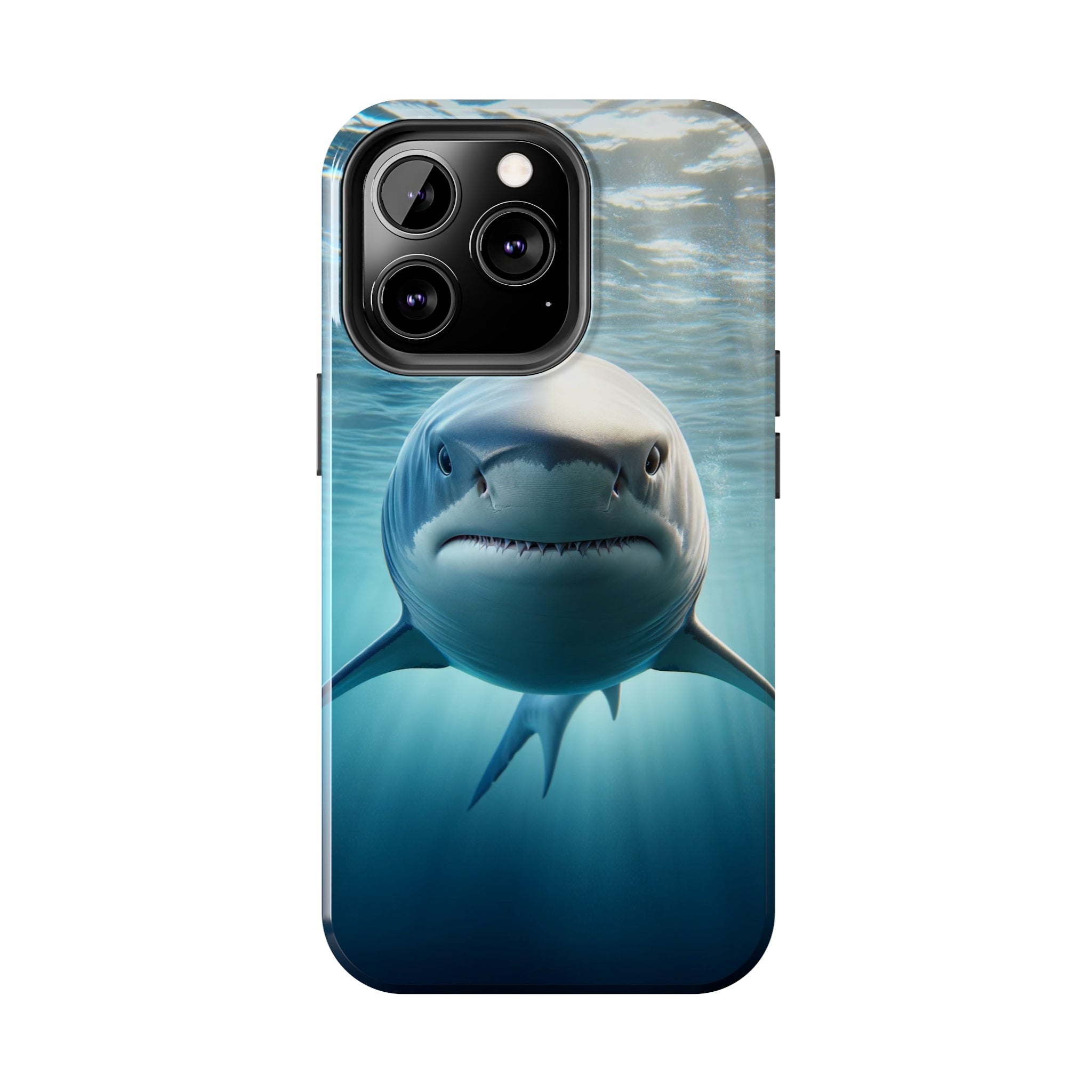 Curious shark - Tough Phone Case