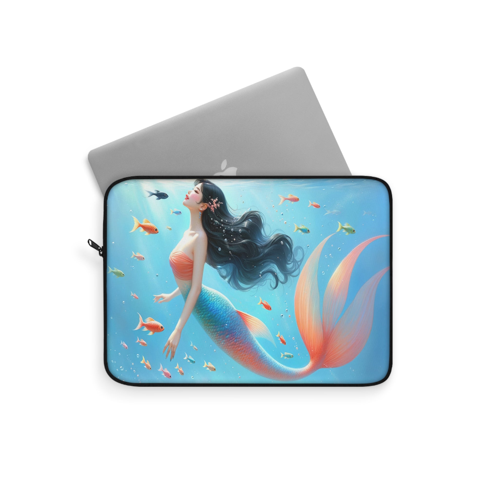 Mermaid with black hair - Laptop Sleeve