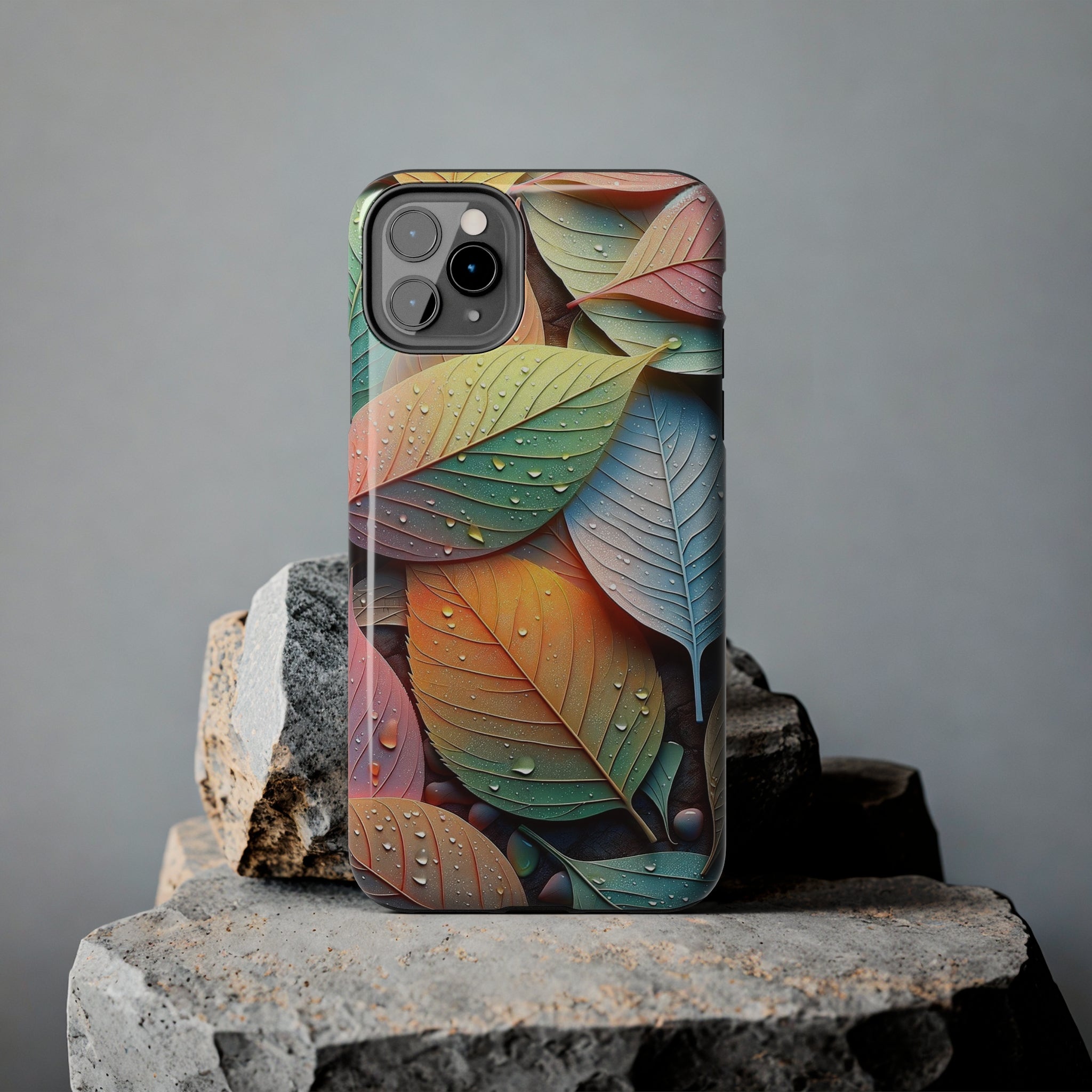 Pastel coloured leaves - Tough Phone Case