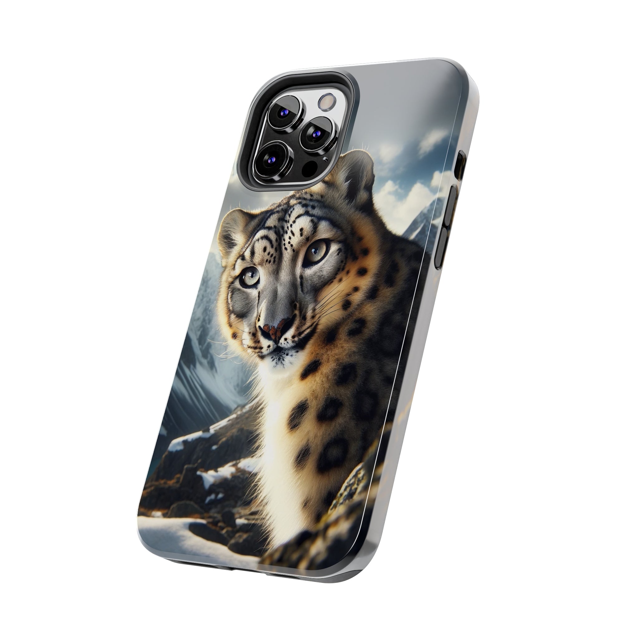 Curious Snow Leopard - Tough Phone Case