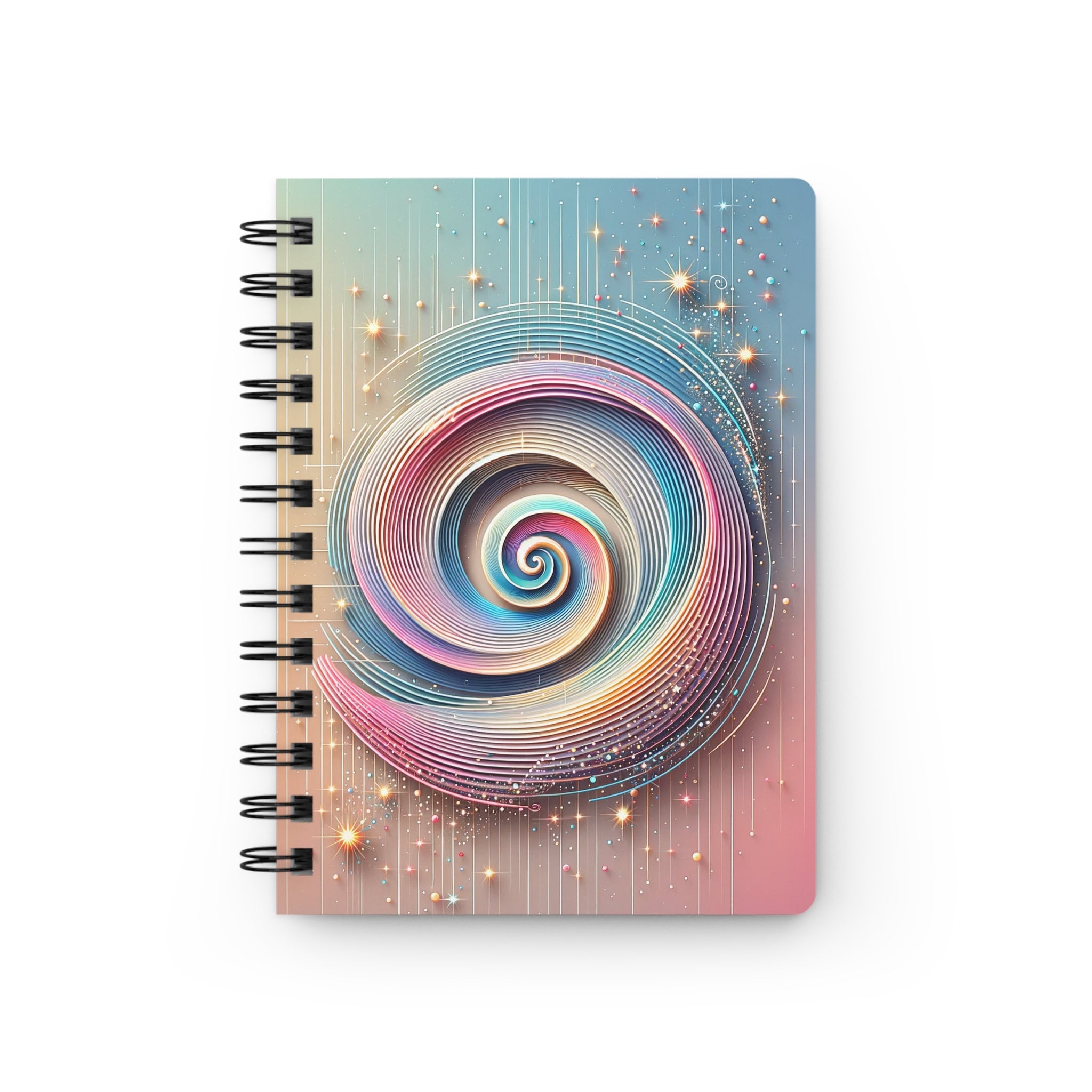 Pink spiral/circle - Spiral Notebook