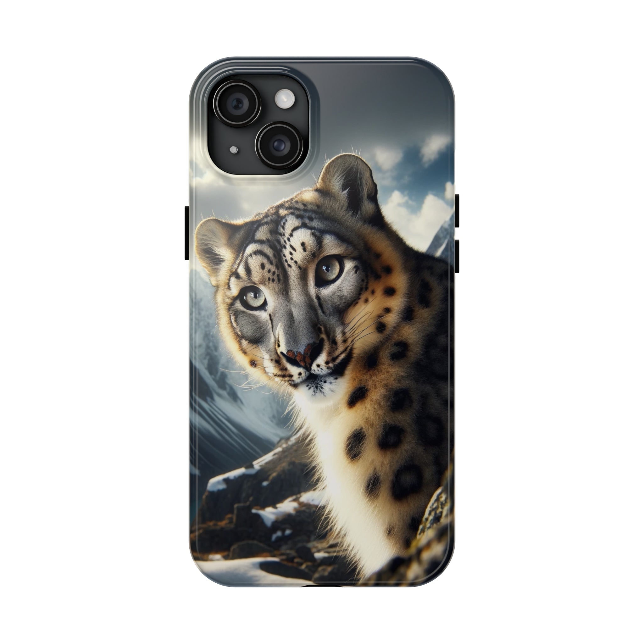 Curious Snow Leopard - Tough Phone Case