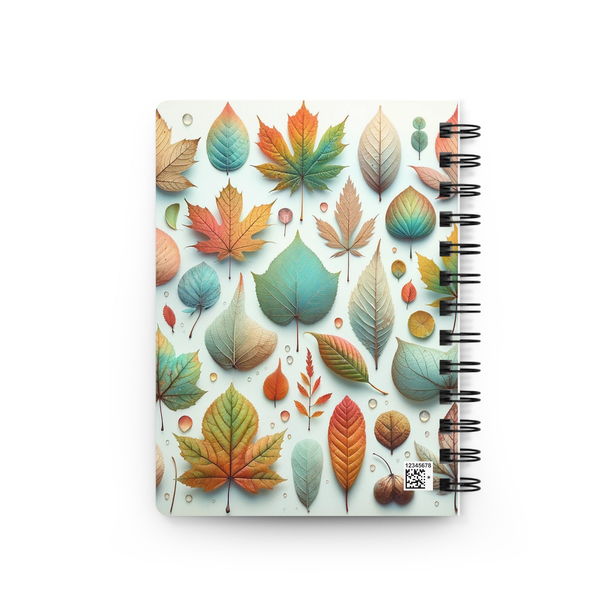 Pastel coloured leaves 2 - Spiral Notebook