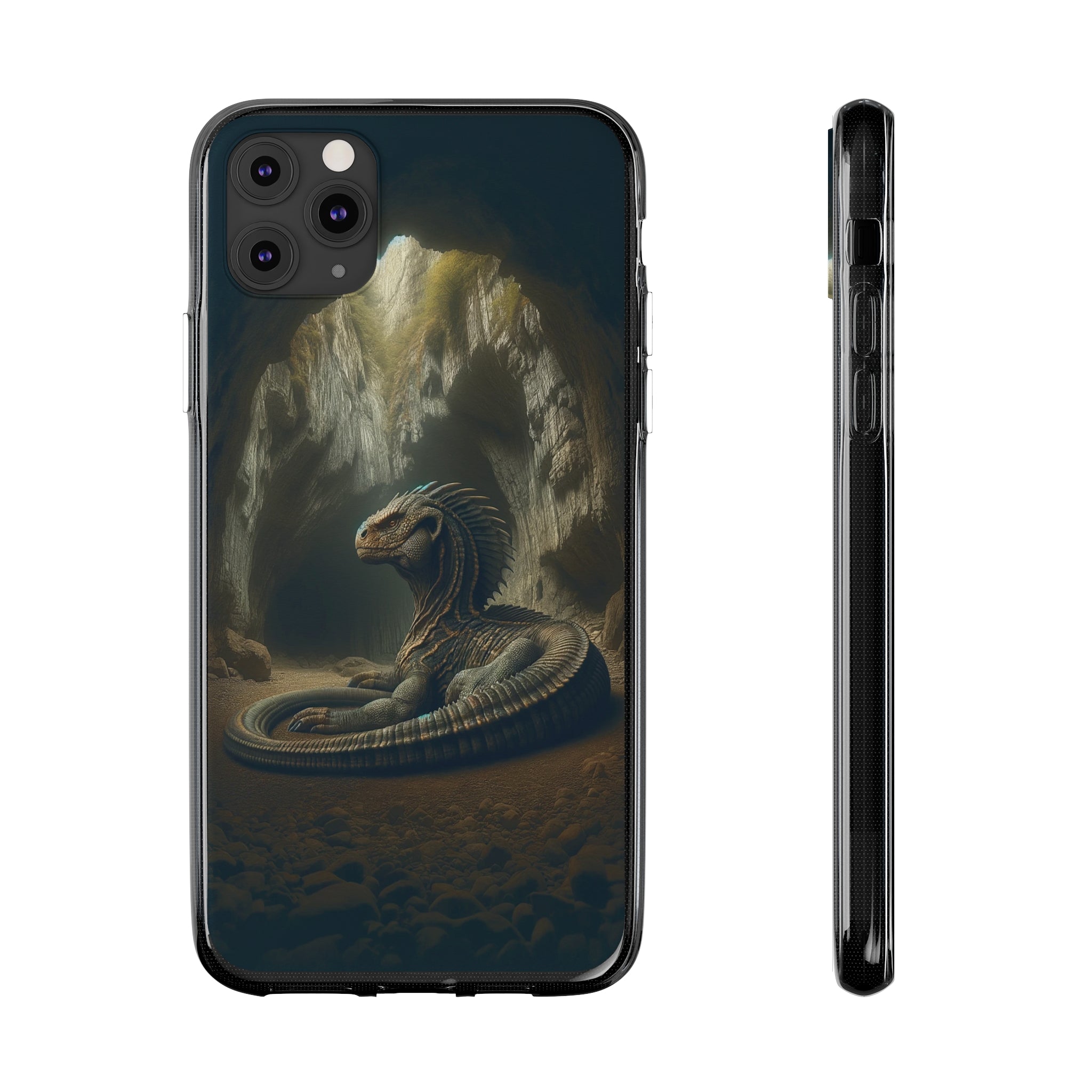 Basilisk in a cave - Soft Phone Case