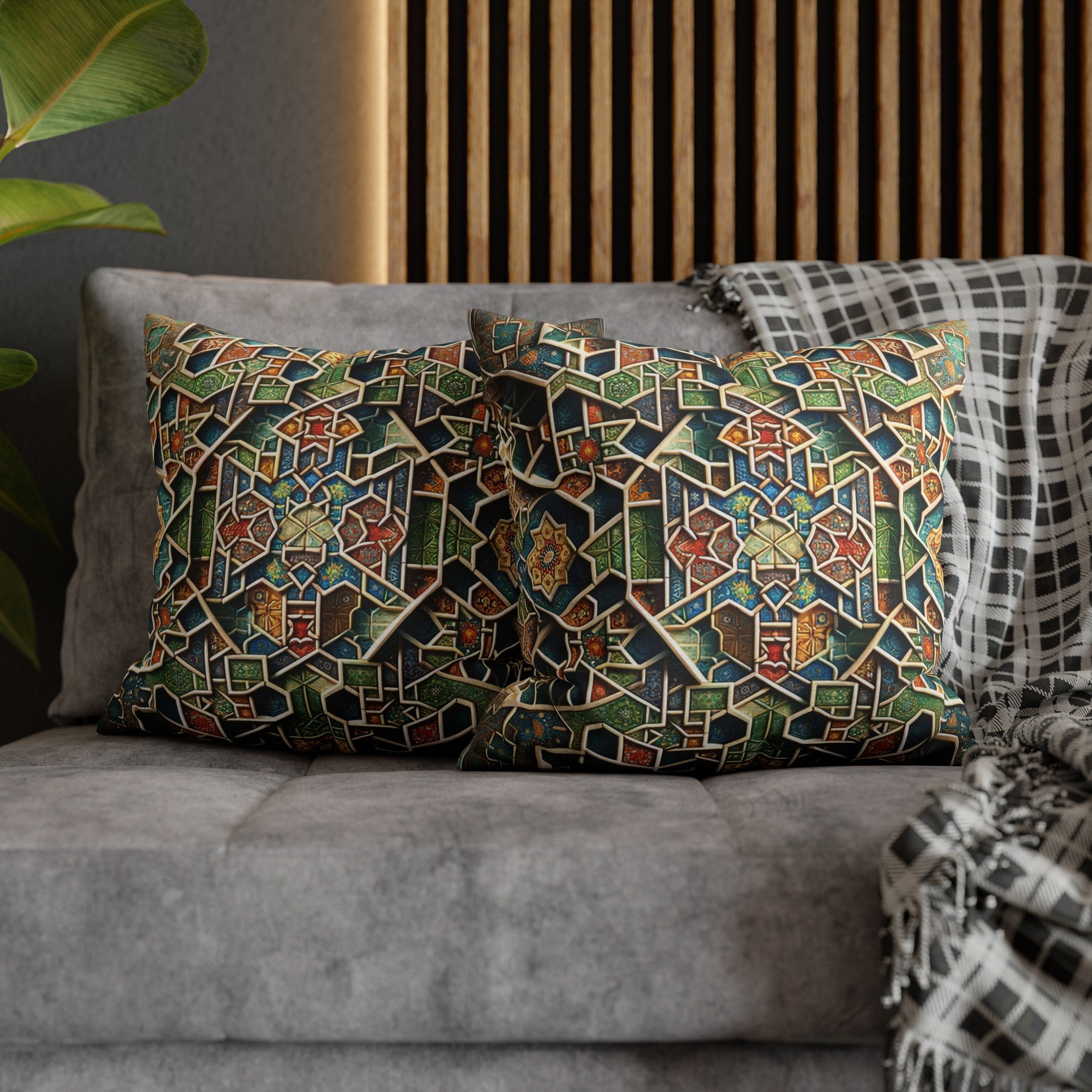 Persian Art 2 - Polyester Square Pillowcase