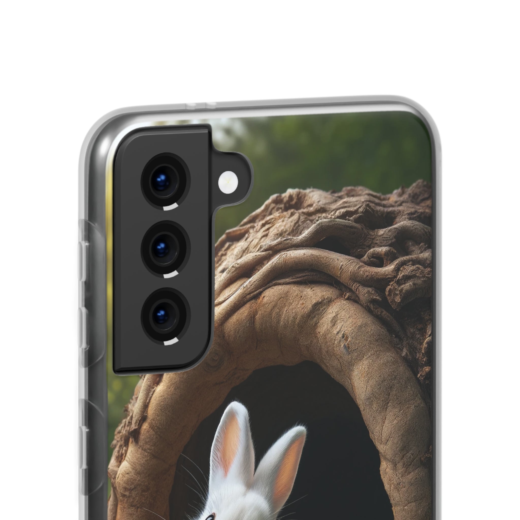 Curious, white rabbit - Flexi Case (Samsung only)