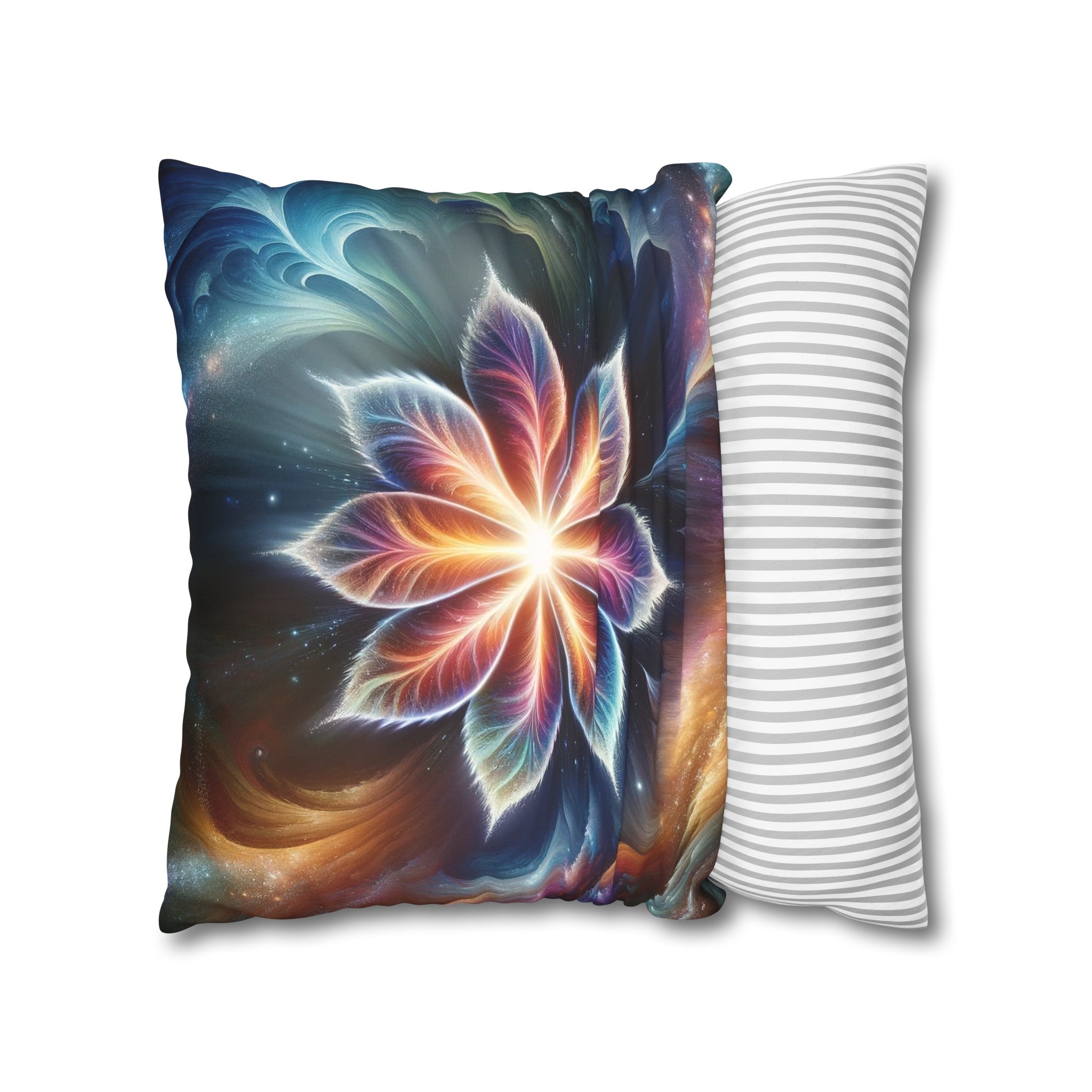 Galaxy-flower (2) - Suede Square Pillowcase