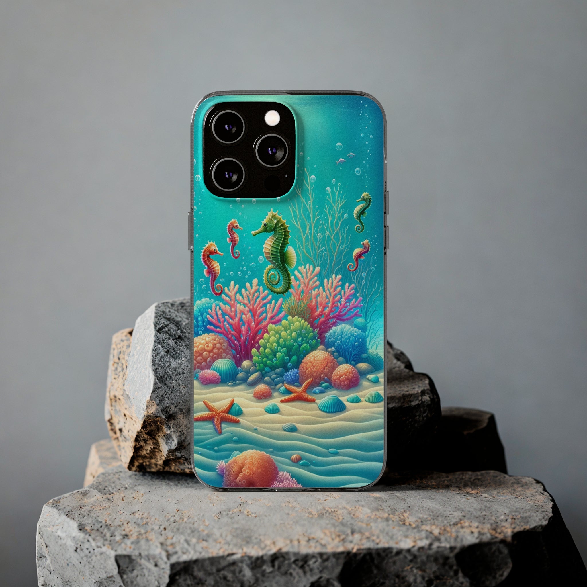 Seahorses - Soft Phone Case