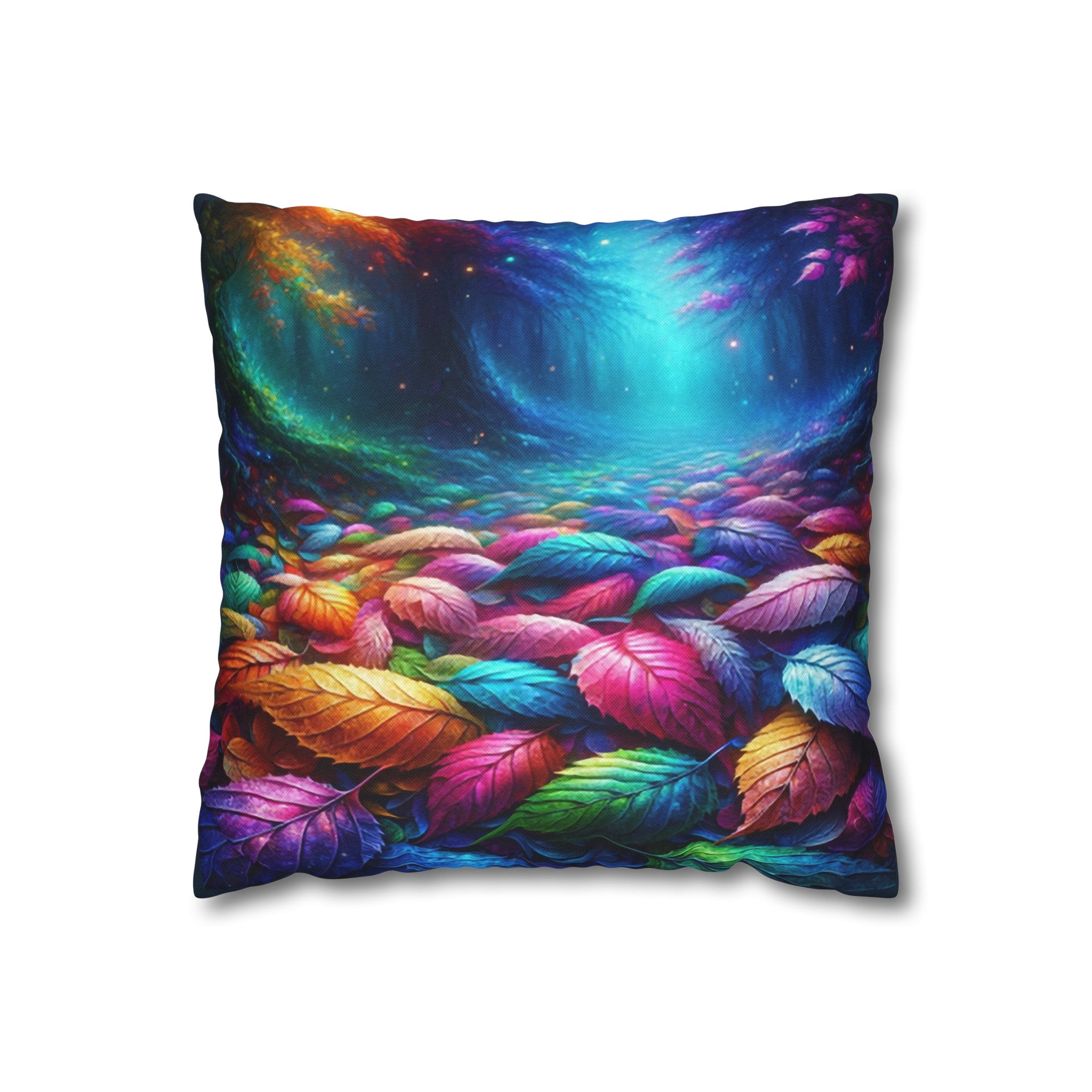 Magical Leaves 1 -  Polyester Square Pillowcase