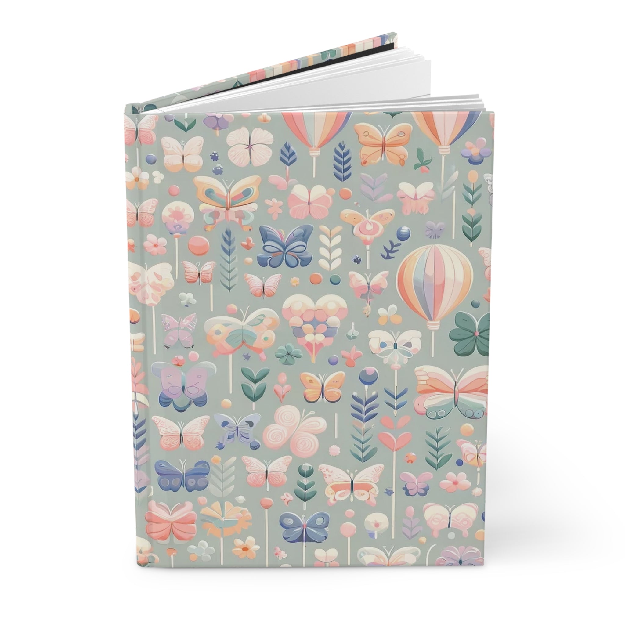 Butterflies and balloons - Hardcover Notebook