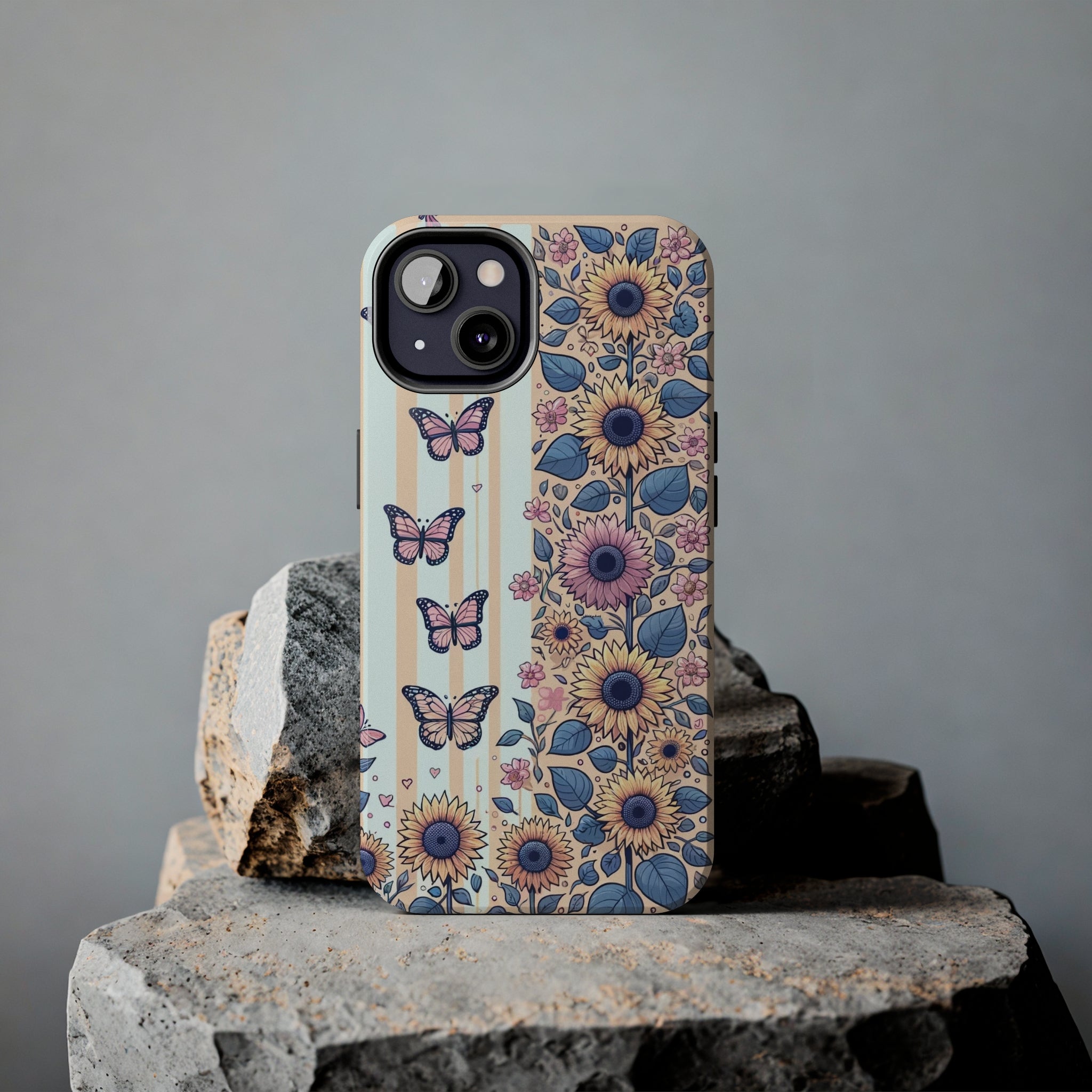 Butterflies and Sunflowers - Tough Phone Case