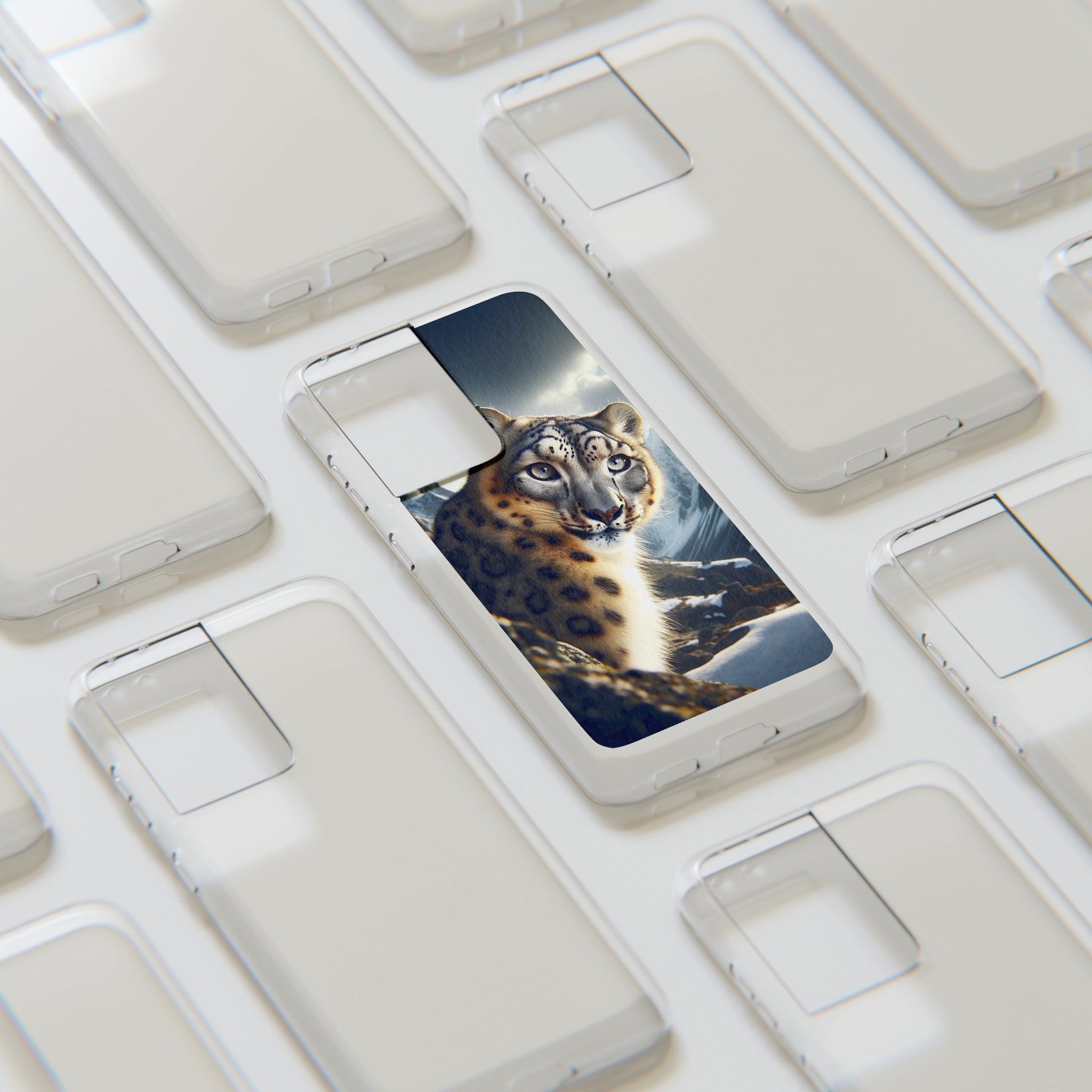 Snow Leopard - Soft Phone Case