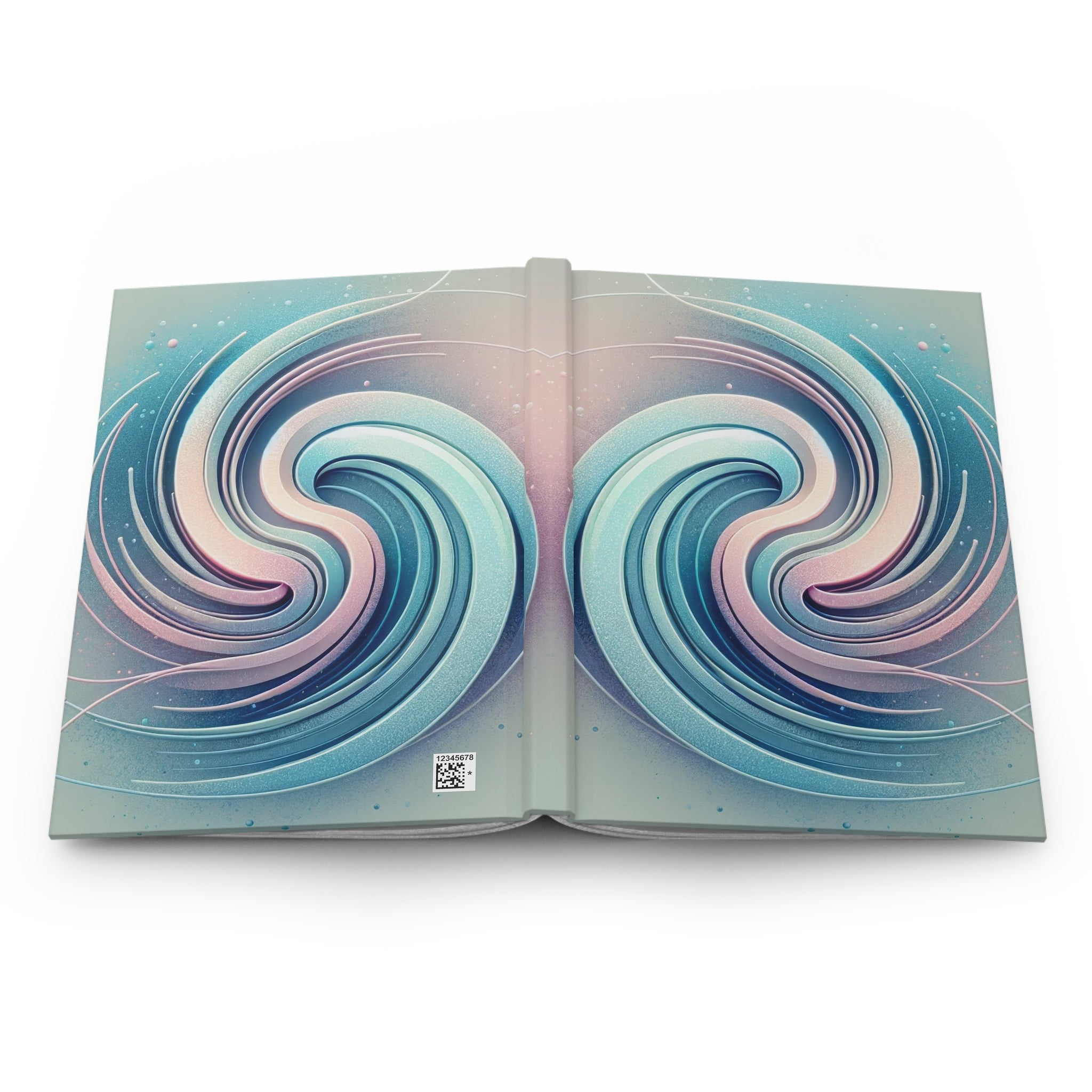 Spiral on blue background - Hardcover Notebook