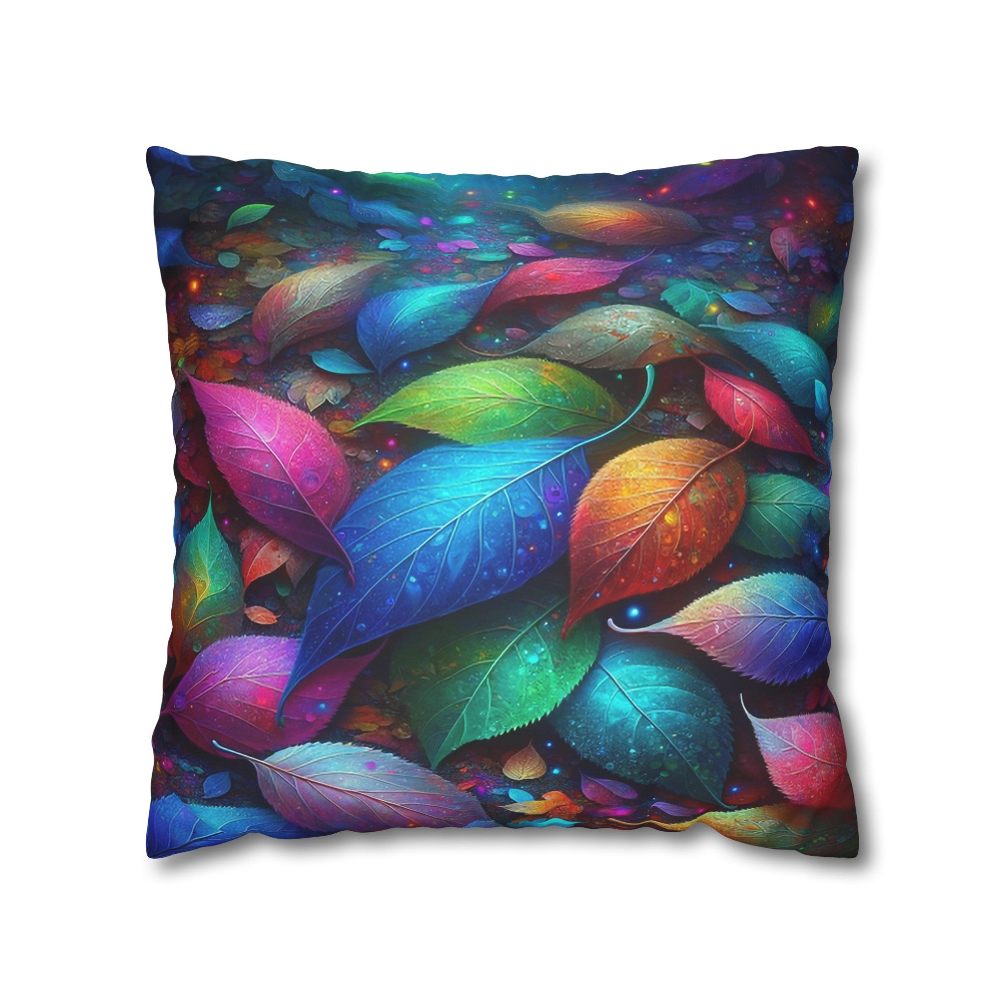 Magical leaves (3) - Suede Square Pillowcase